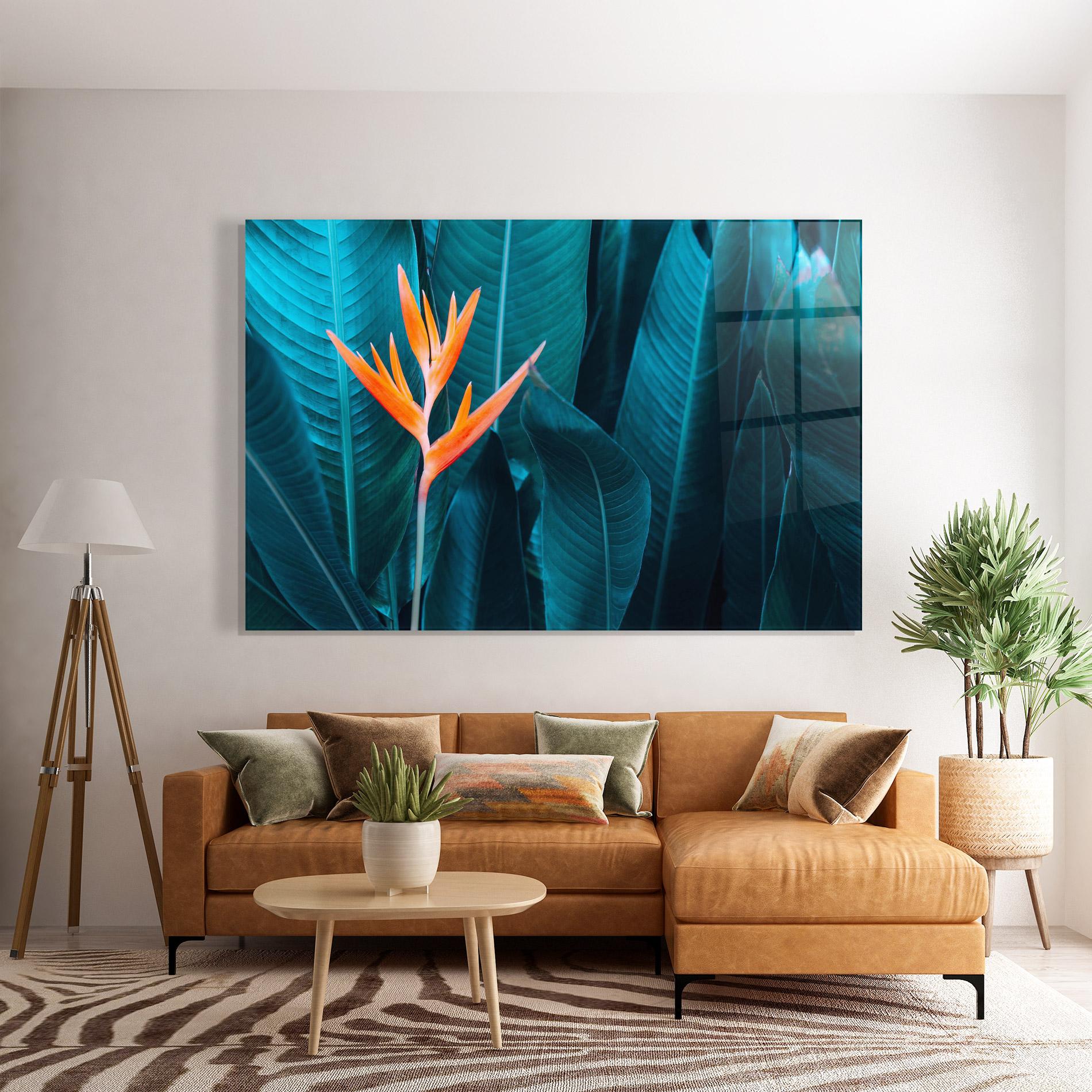 Obraz na Szkle Orange Green Exotic mockup 7