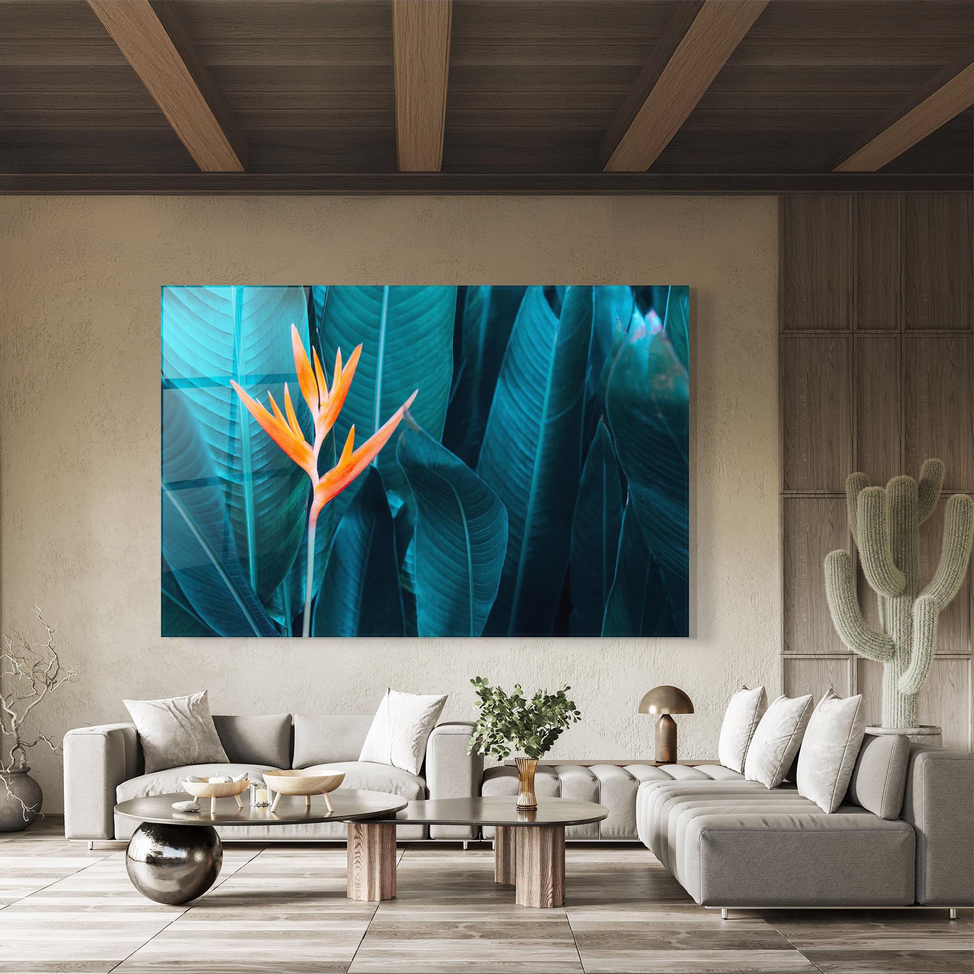 Obraz na Szkle Orange Green Exotic mockup 8