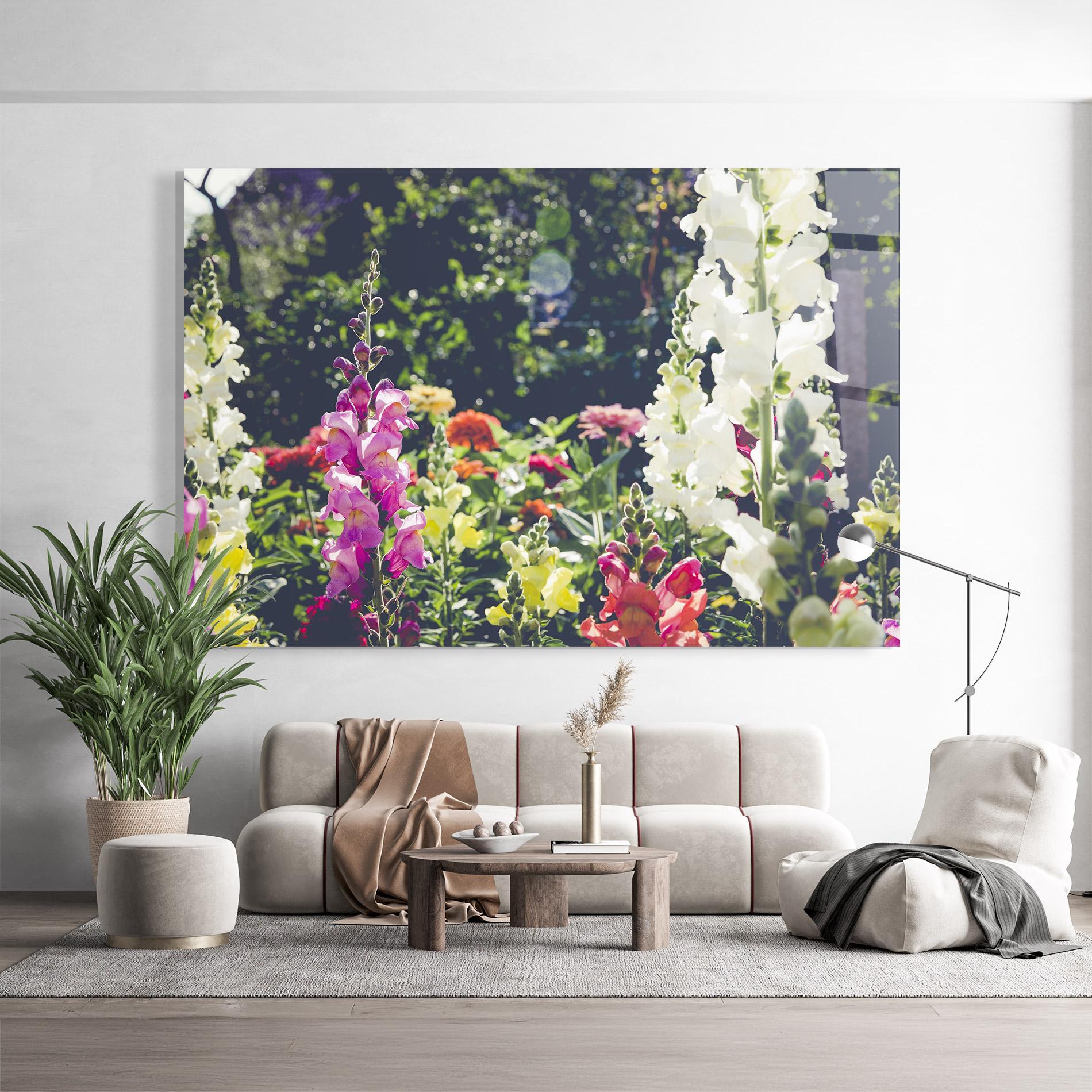 Obraz na Szkle Garden Pretty Flowers mockup 9
