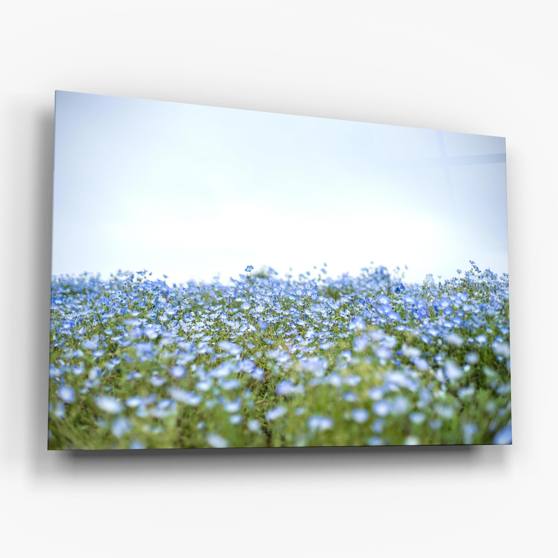Obraz na Szkle Blue Wild Flowers mockup 6