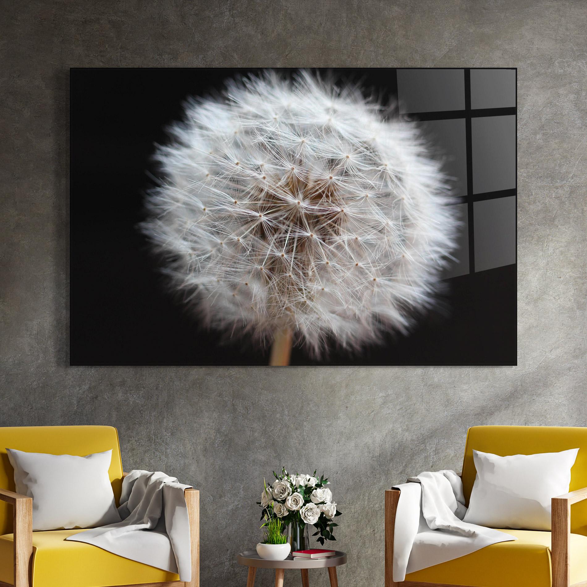 Obraz na Szkle Wild Dandelion Closeup mockup 4