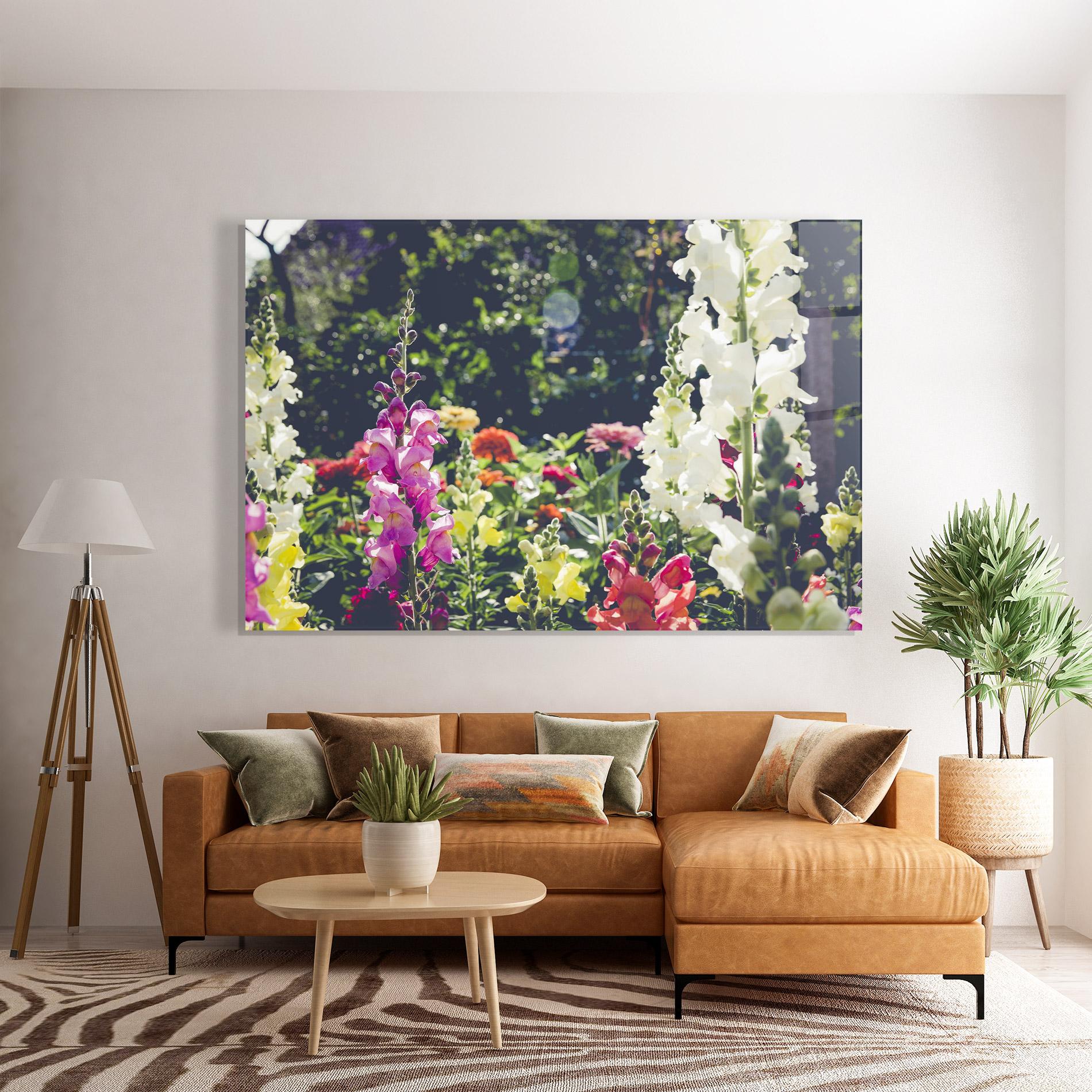Obraz na Szkle Garden Pretty Flowers mockup 7
