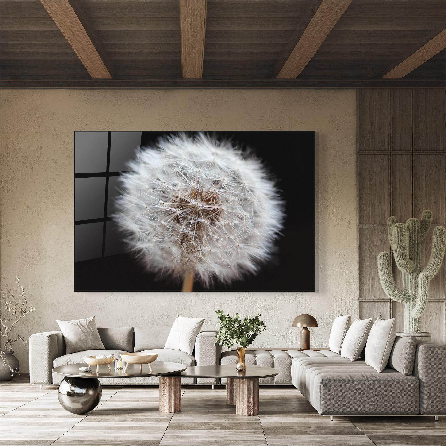 Obraz na Szkle Wild Dandelion Closeup mockup 8
