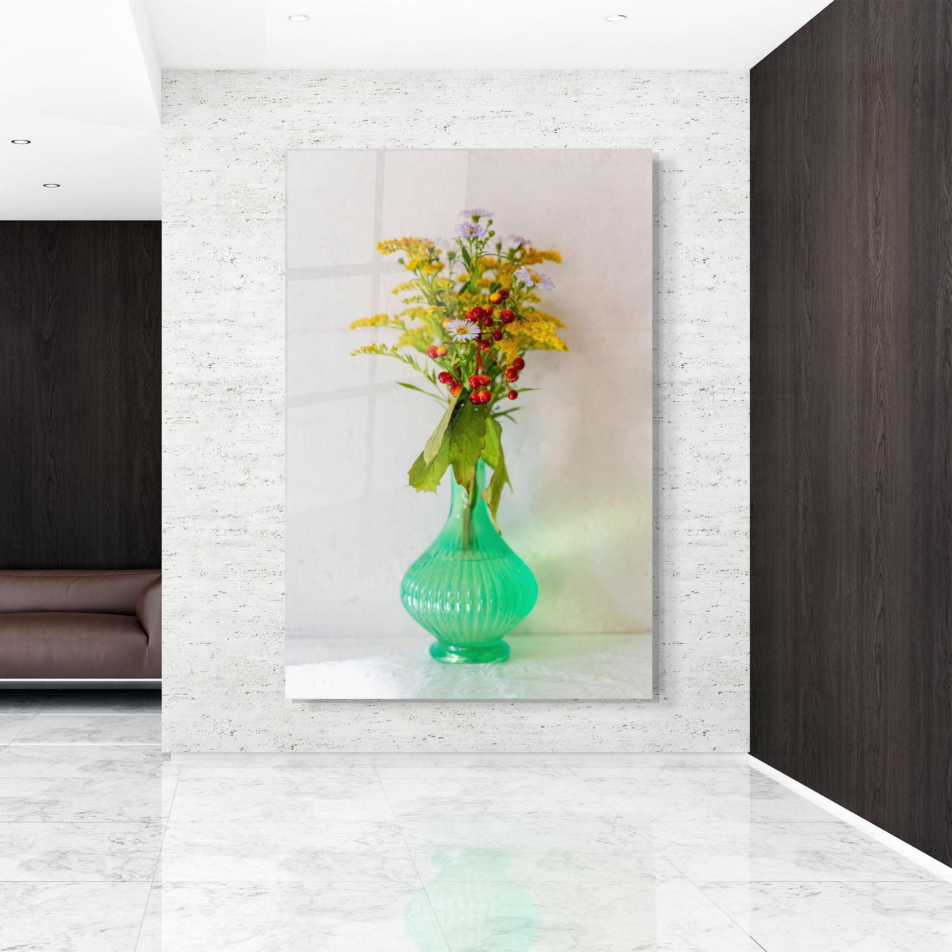 Obraz na Szkle Green Pretty Vase mockup 9