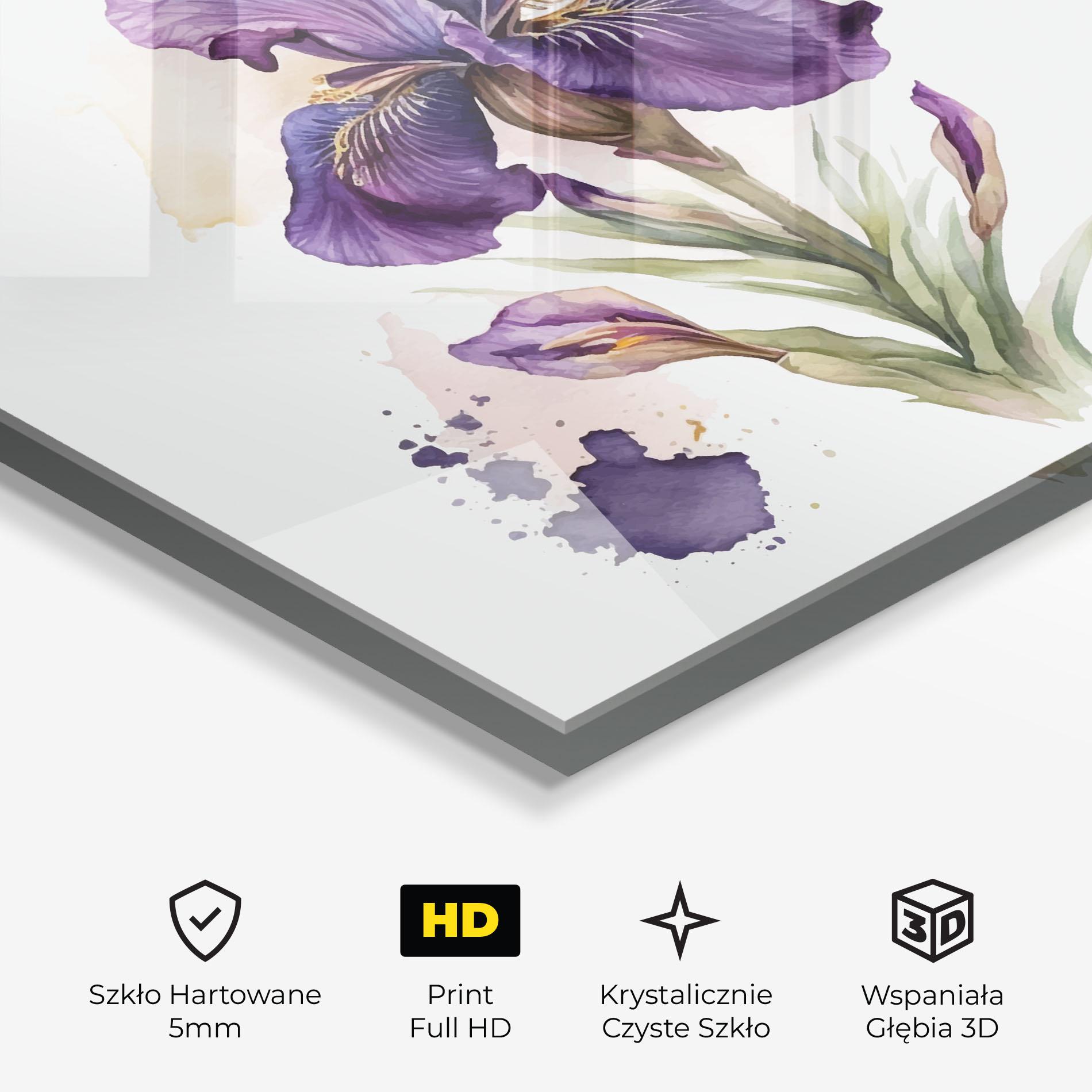 Obraz na Szkle Beautiful Purple Iris mockup 3