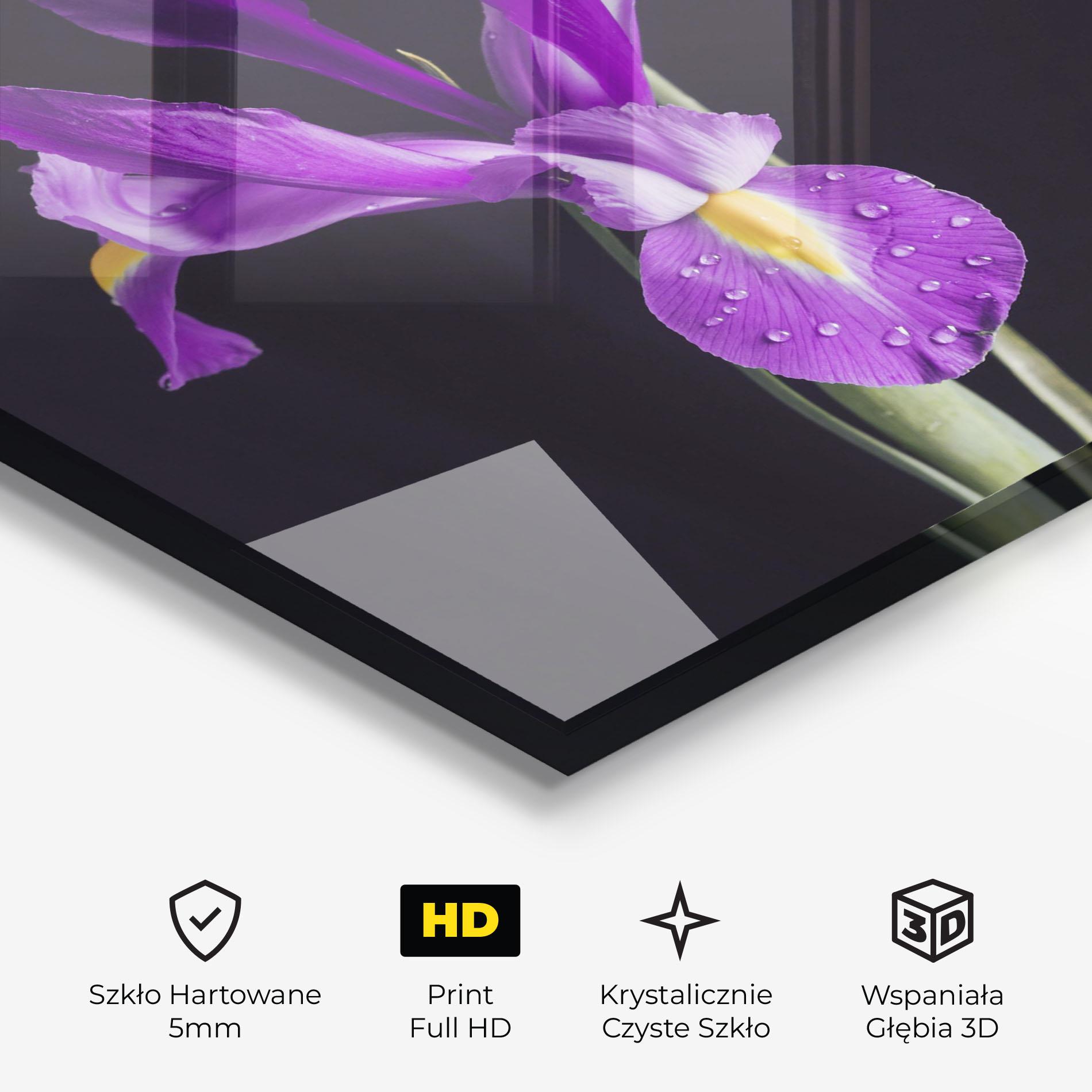 Obraz na Szkle Fresh Purple Iris mockup 3