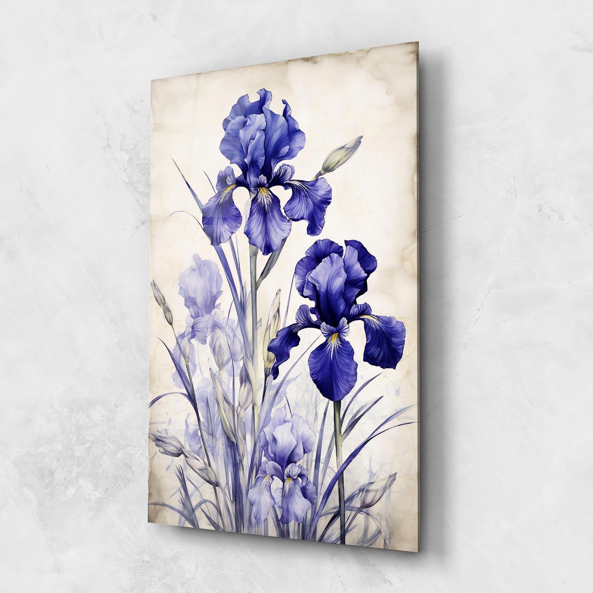 Obraz na Szkle Irises Painting mockup 1