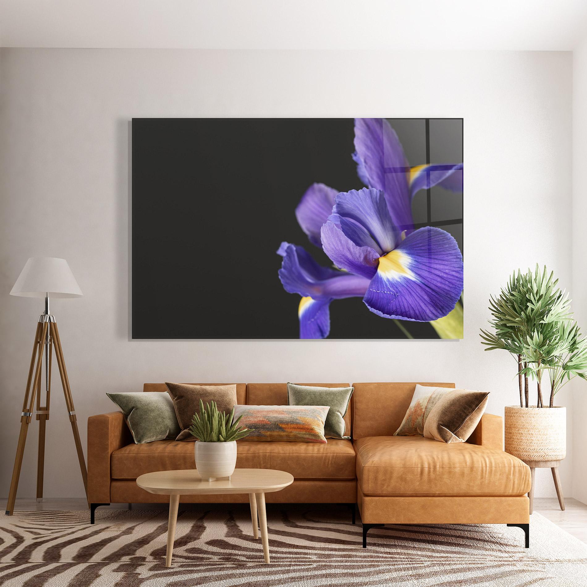 Obraz na Szkle Iris On Black mockup 7
