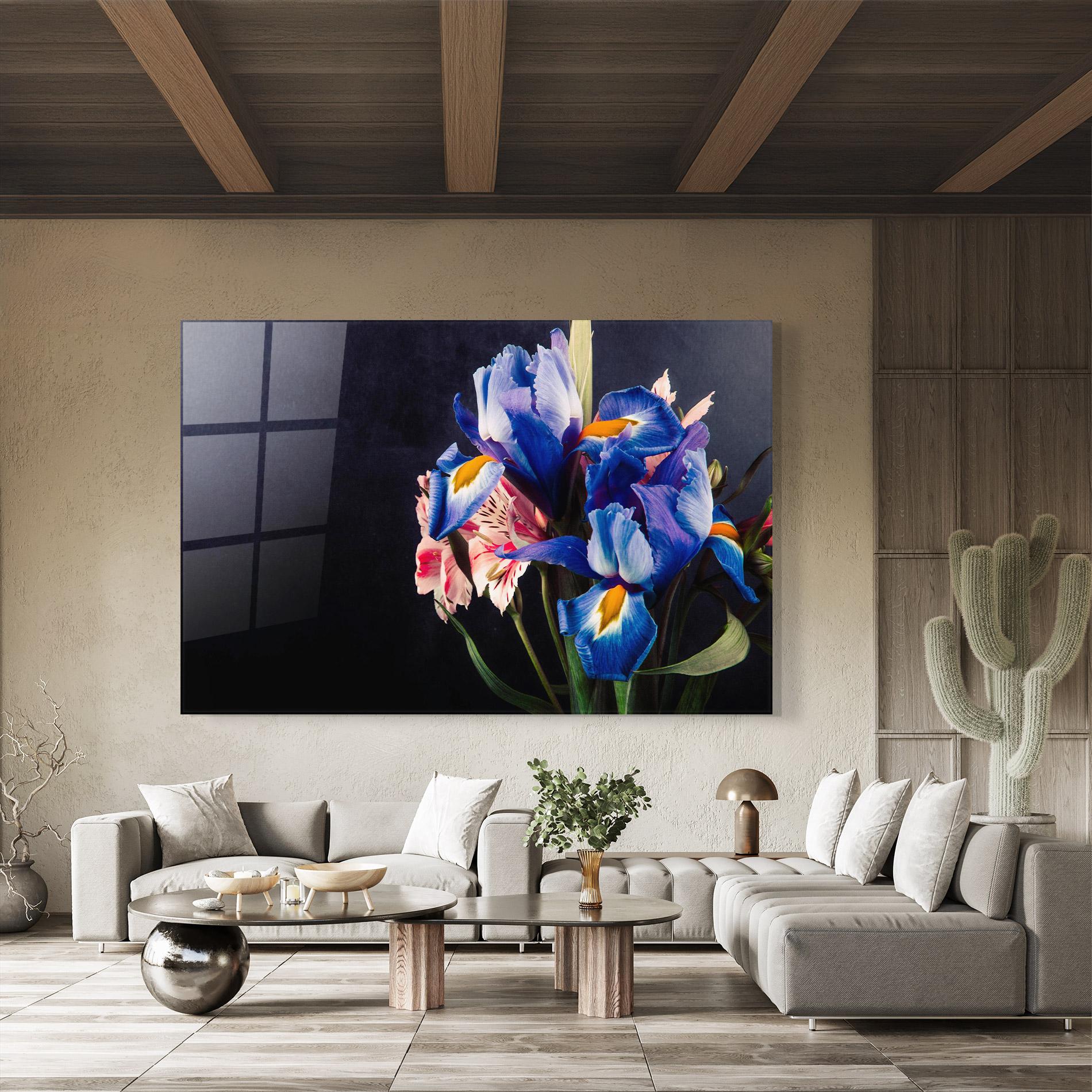Obraz na Szkle Iris Bouquet mockup 8