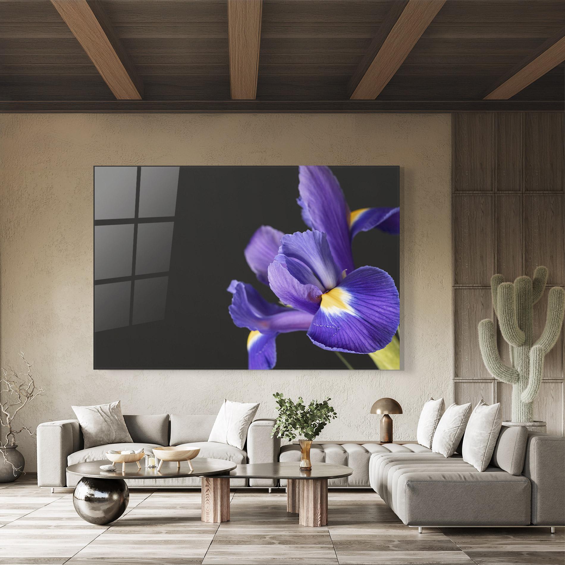 Obraz na Szkle Iris On Black mockup 8