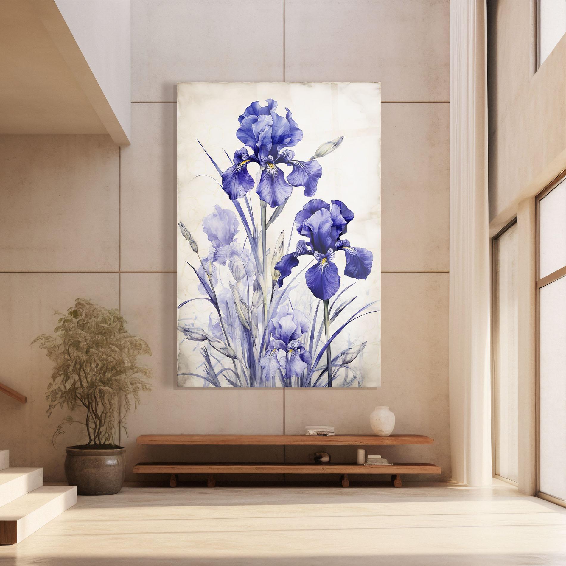 Obraz na Szkle Irises Painting mockup 8