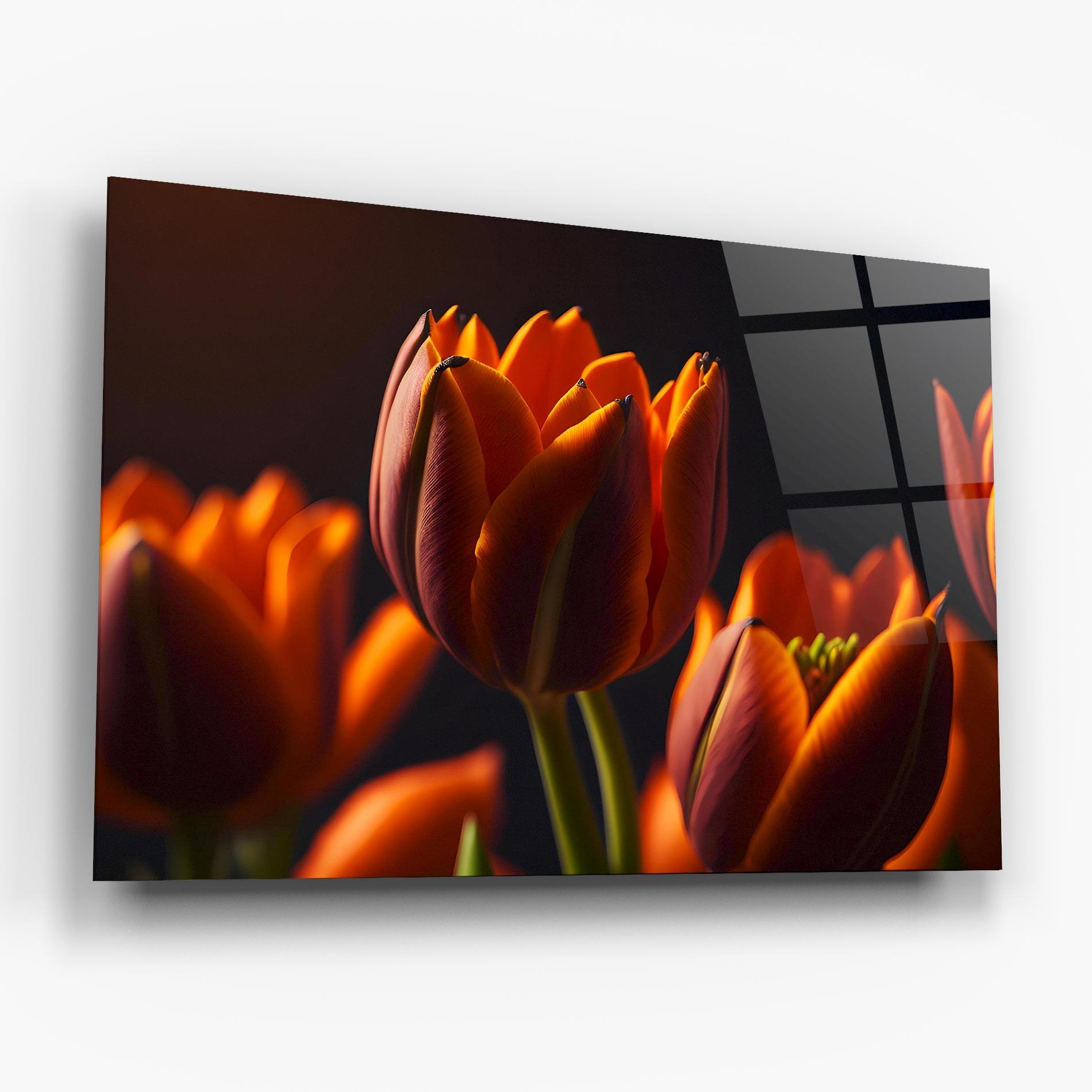 Obraz na Szkle Close Up Orange Tulip mockup 6