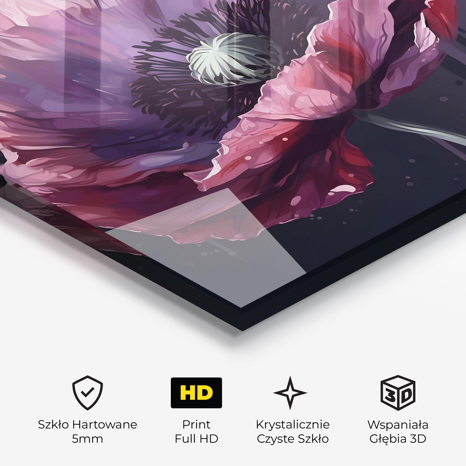 Obraz na Szkle Light Purple Poppy mockup 3