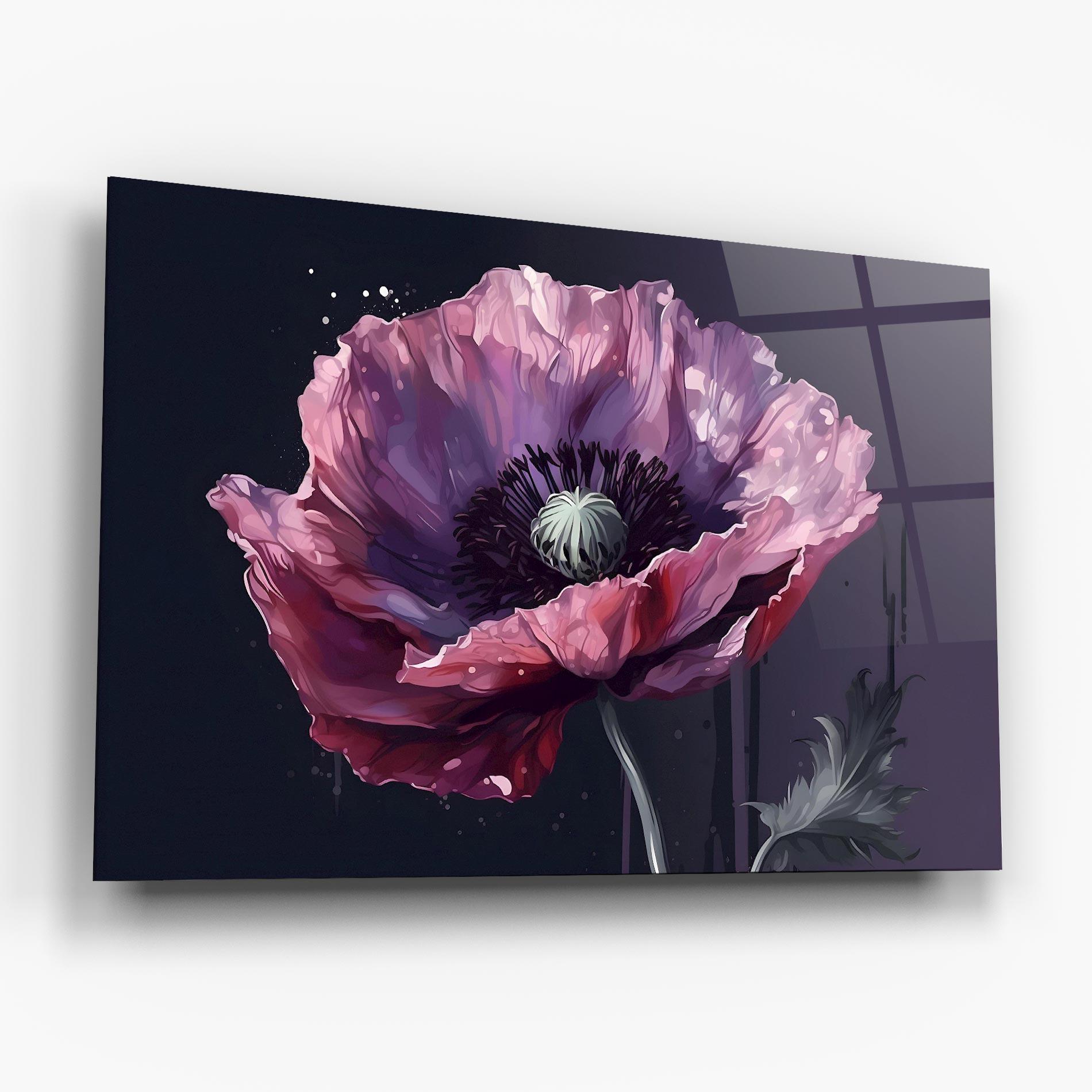 Obraz na Szkle Light Purple Poppy mockup 6
