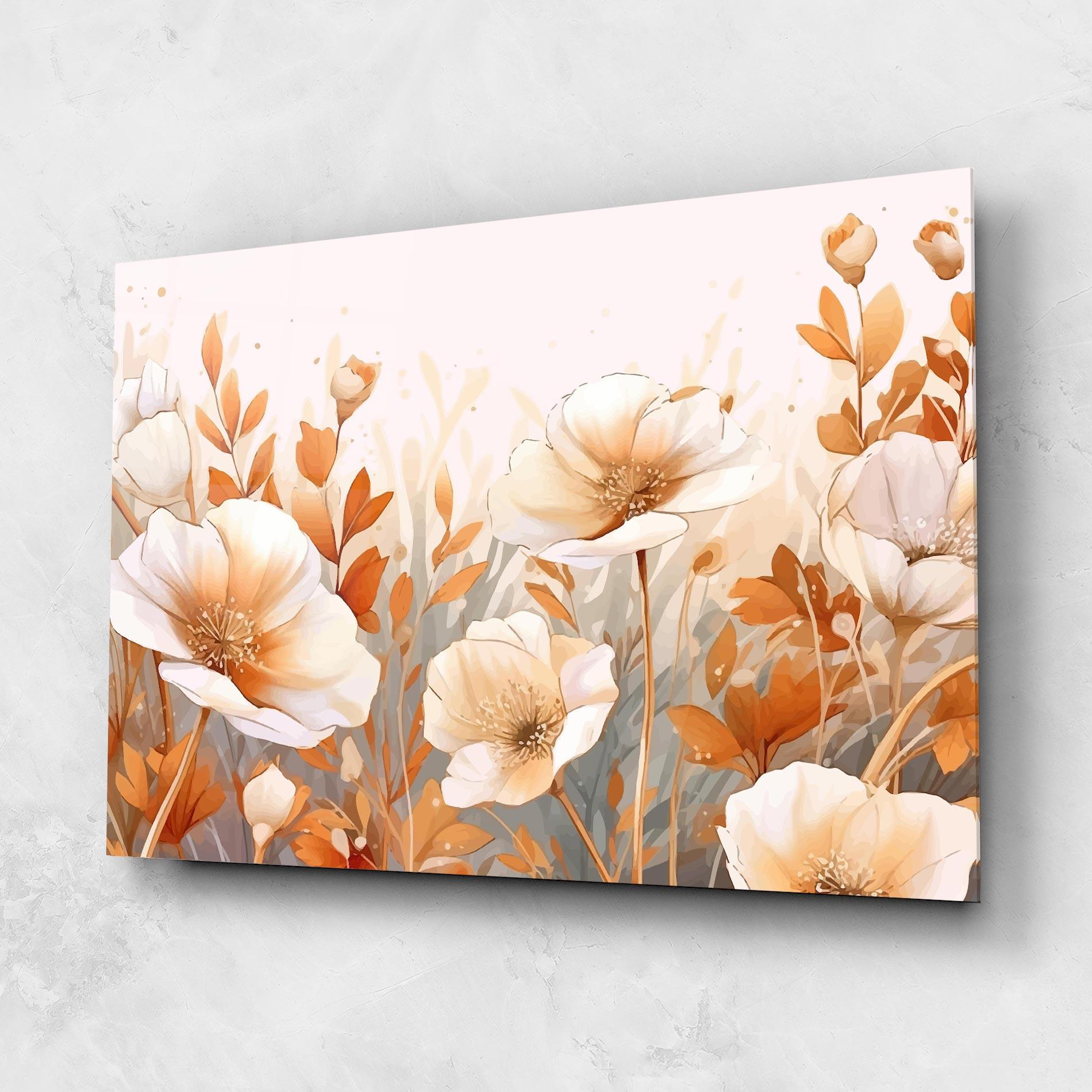 Obraz na Szkle Orange Cream Poppy mockup 1
