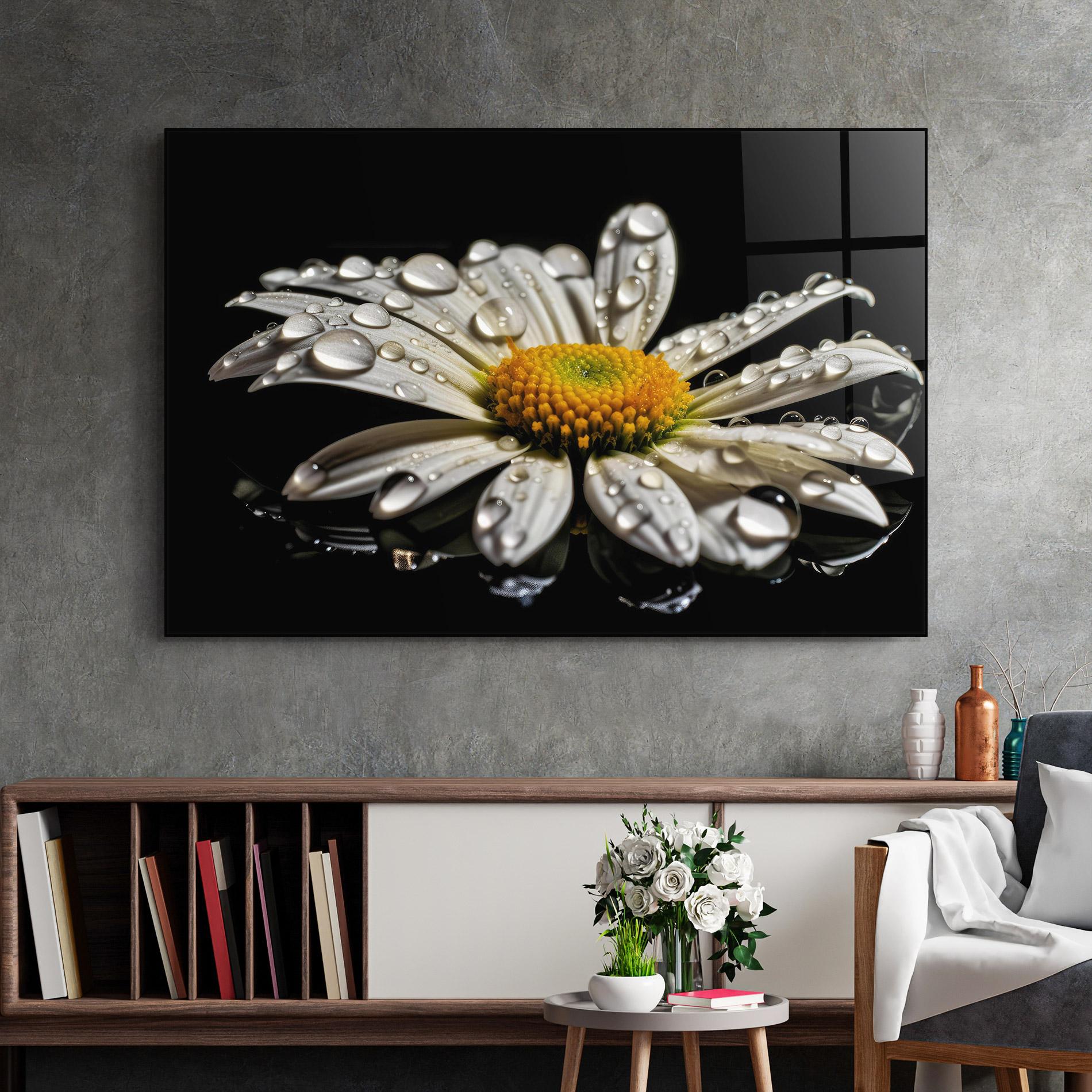 Obraz na Szkle Daisy After The Rain mockup 2