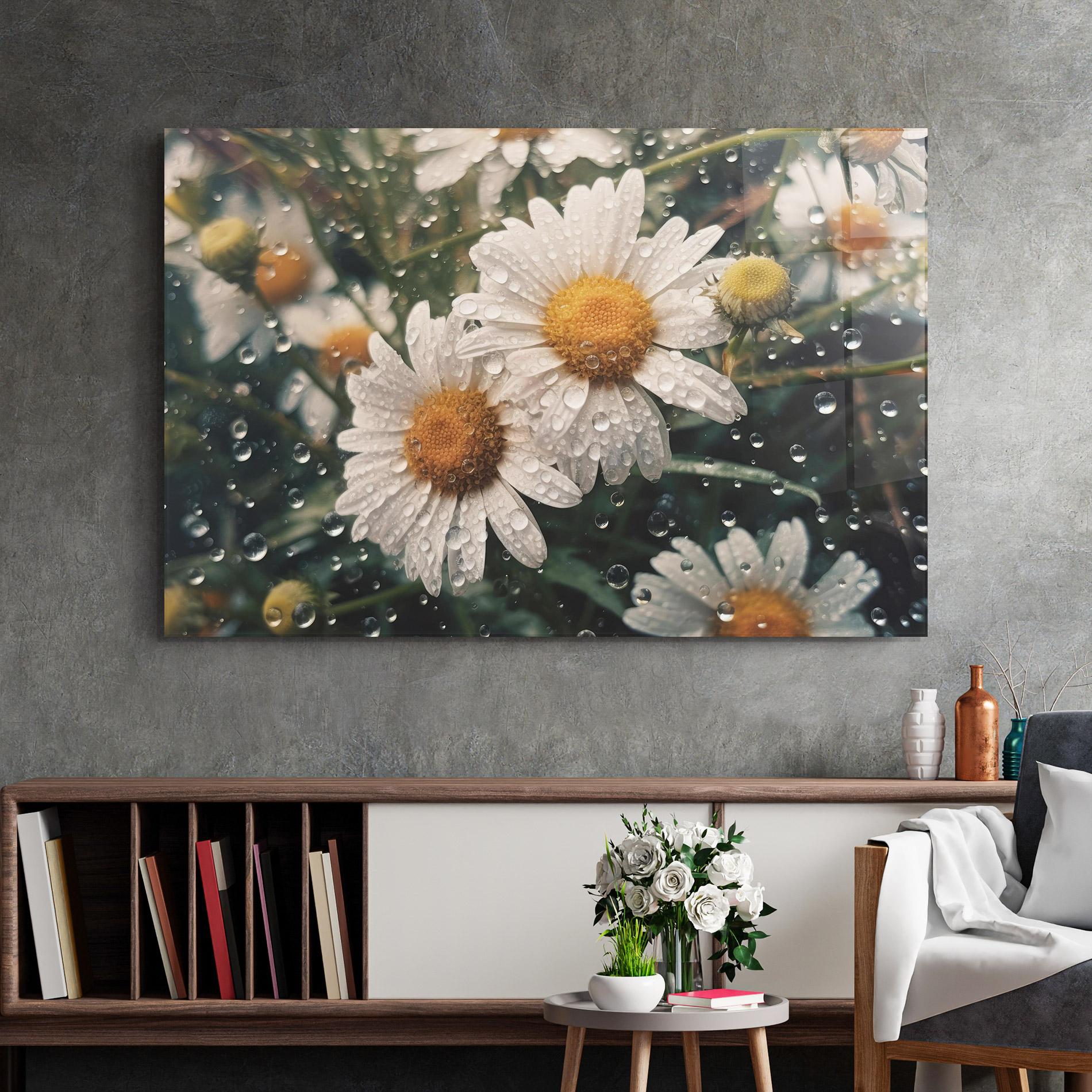 Obraz na Szkle Daisy View After Rain mockup 2