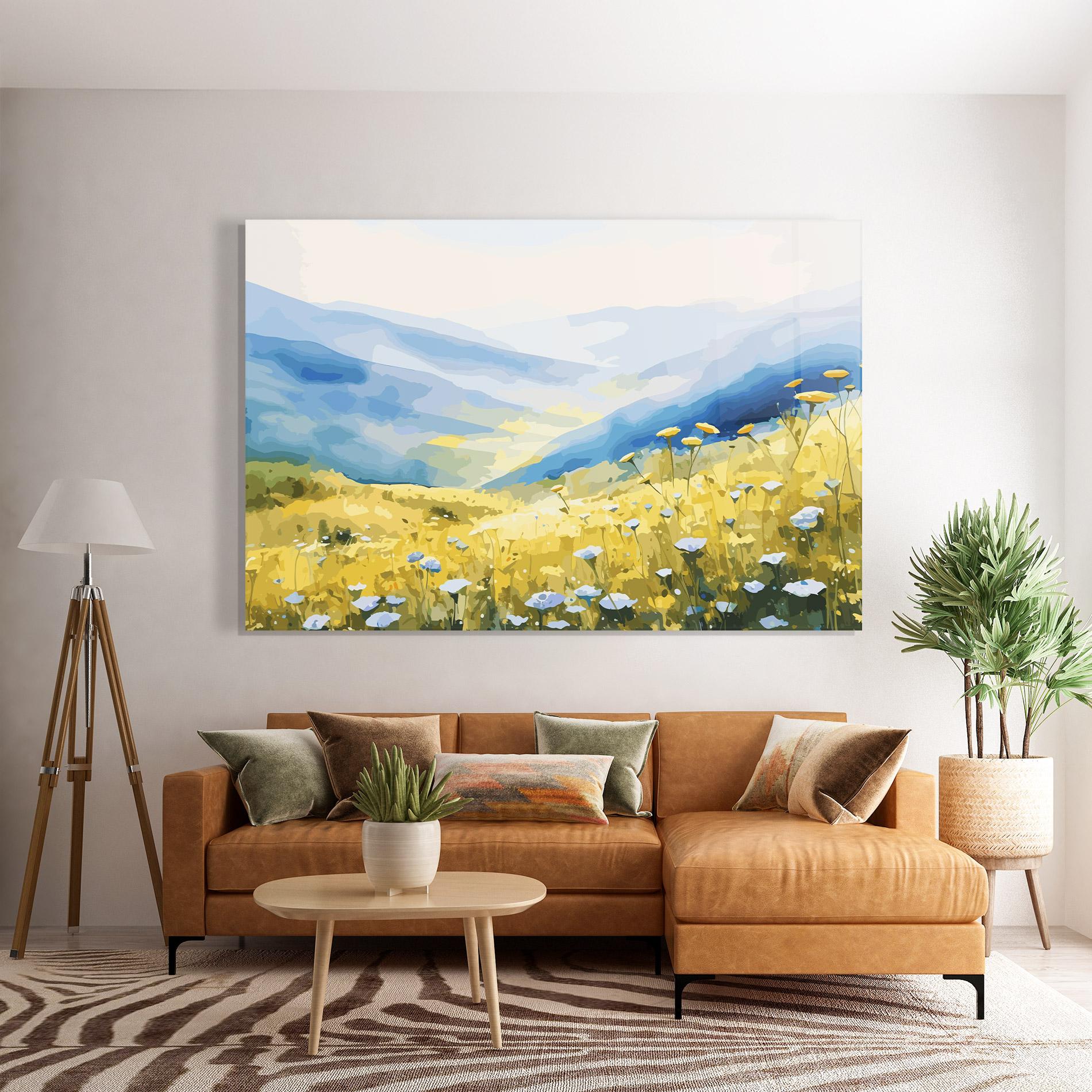 Obraz na Szkle Daisy Field Art mockup 7