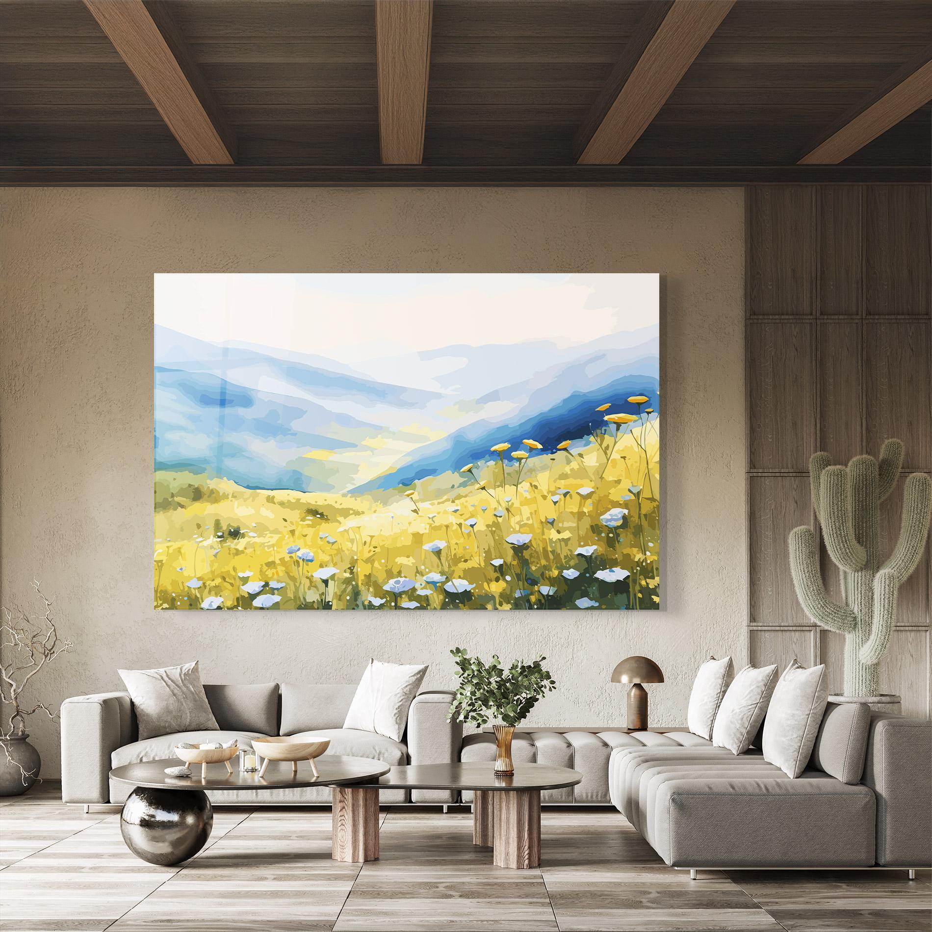 Obraz na Szkle Daisy Field Art mockup 8