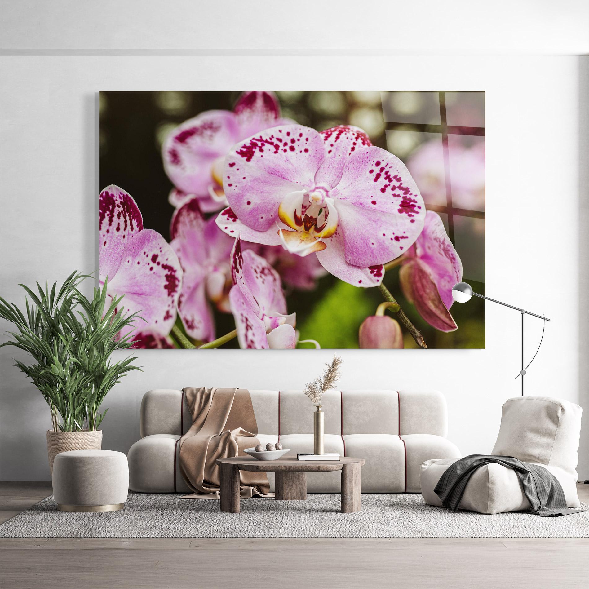 Obraz na Szkle Big Pink Orchid In Nature mockup 9