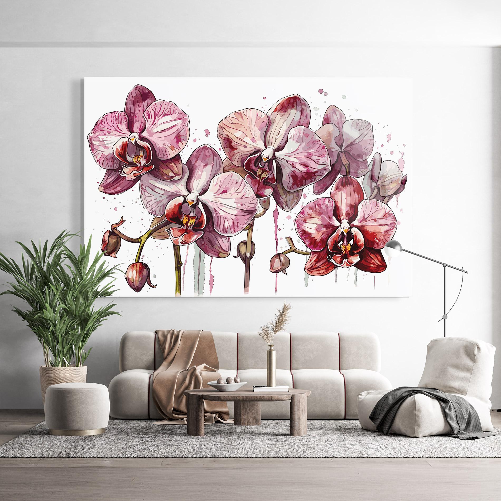 Obraz na Szkle Orchid Art mockup 9