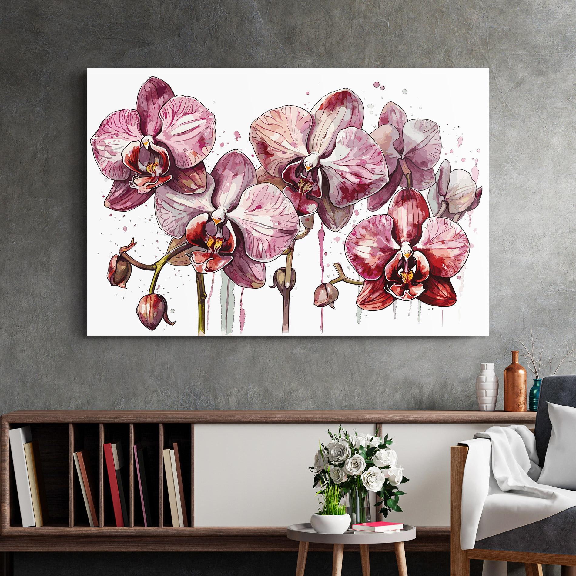 Obraz na Szkle Orchid Art mockup 2