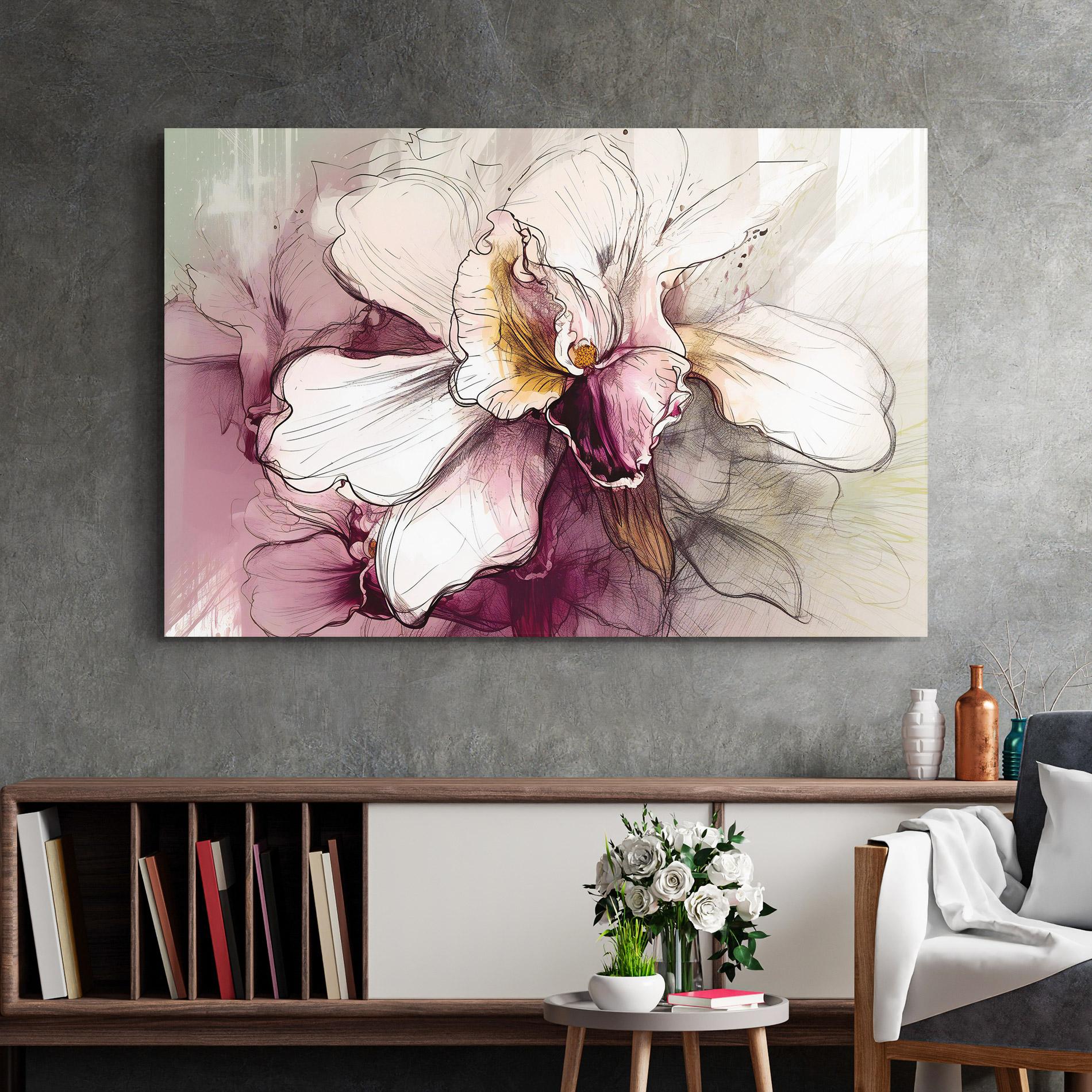 Obraz na Szkle Painted Purple Orchid mockup 2