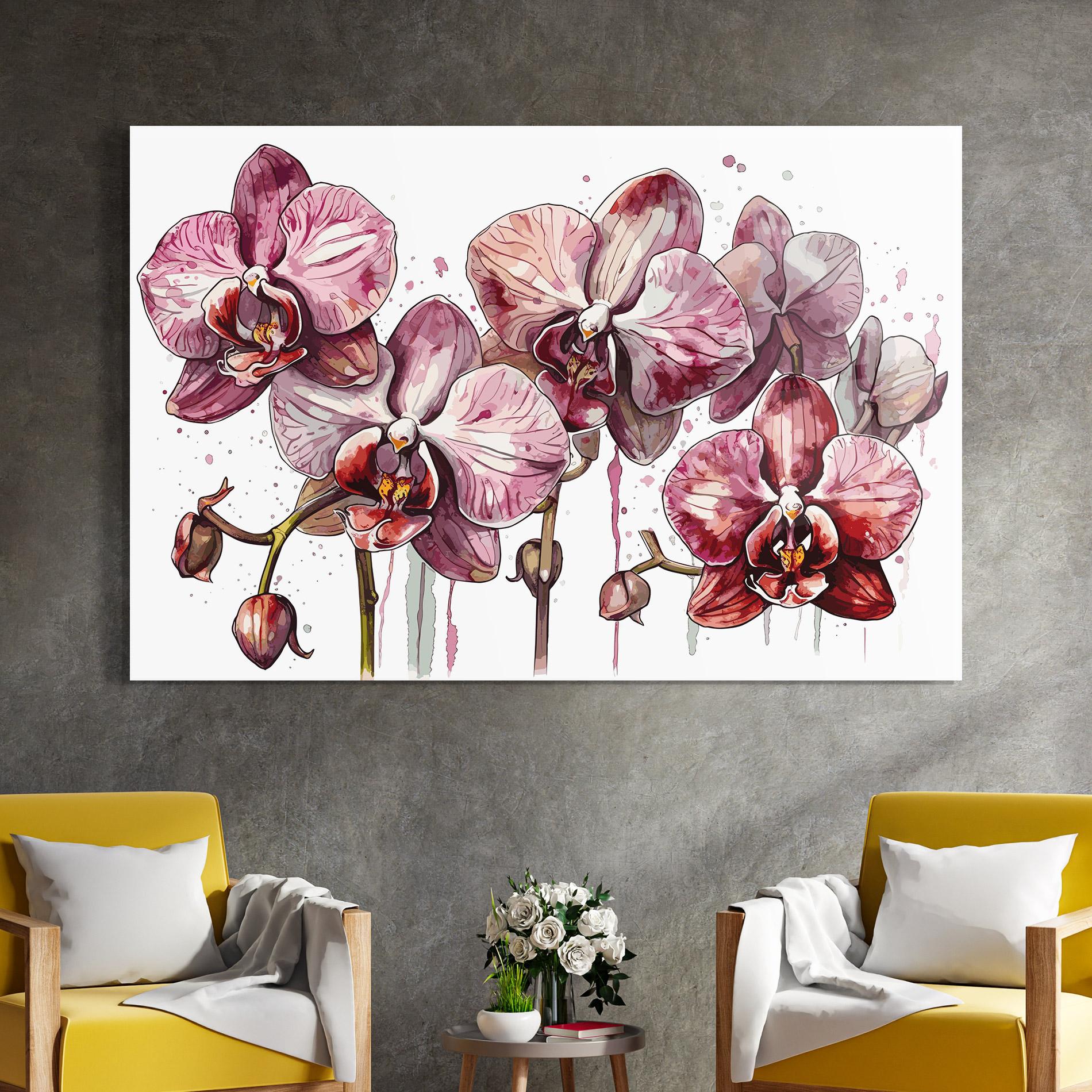 Obraz na Szkle Orchid Art mockup 4