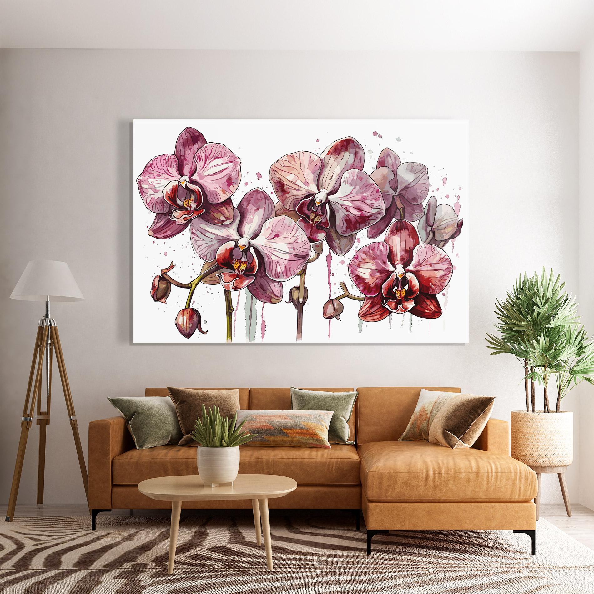 Obraz na Szkle Orchid Art mockup 7