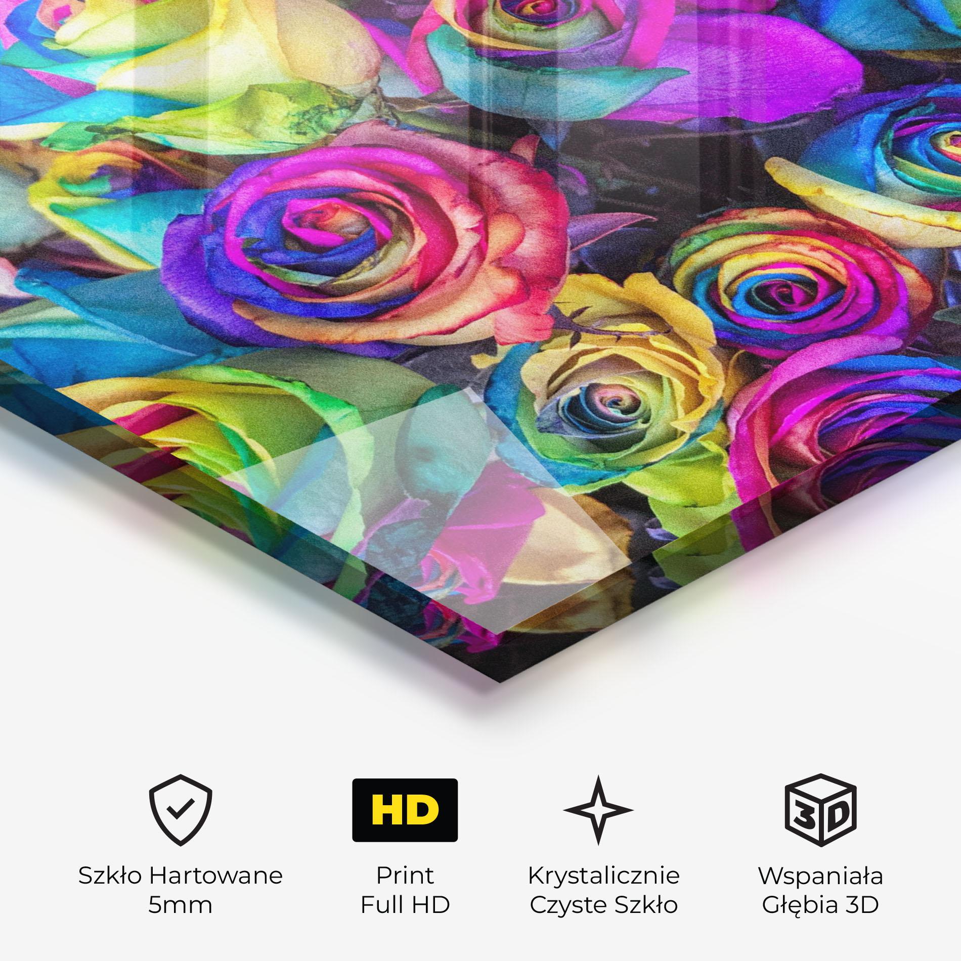 Obraz na Szkle Collorfull Flowers mockup 3