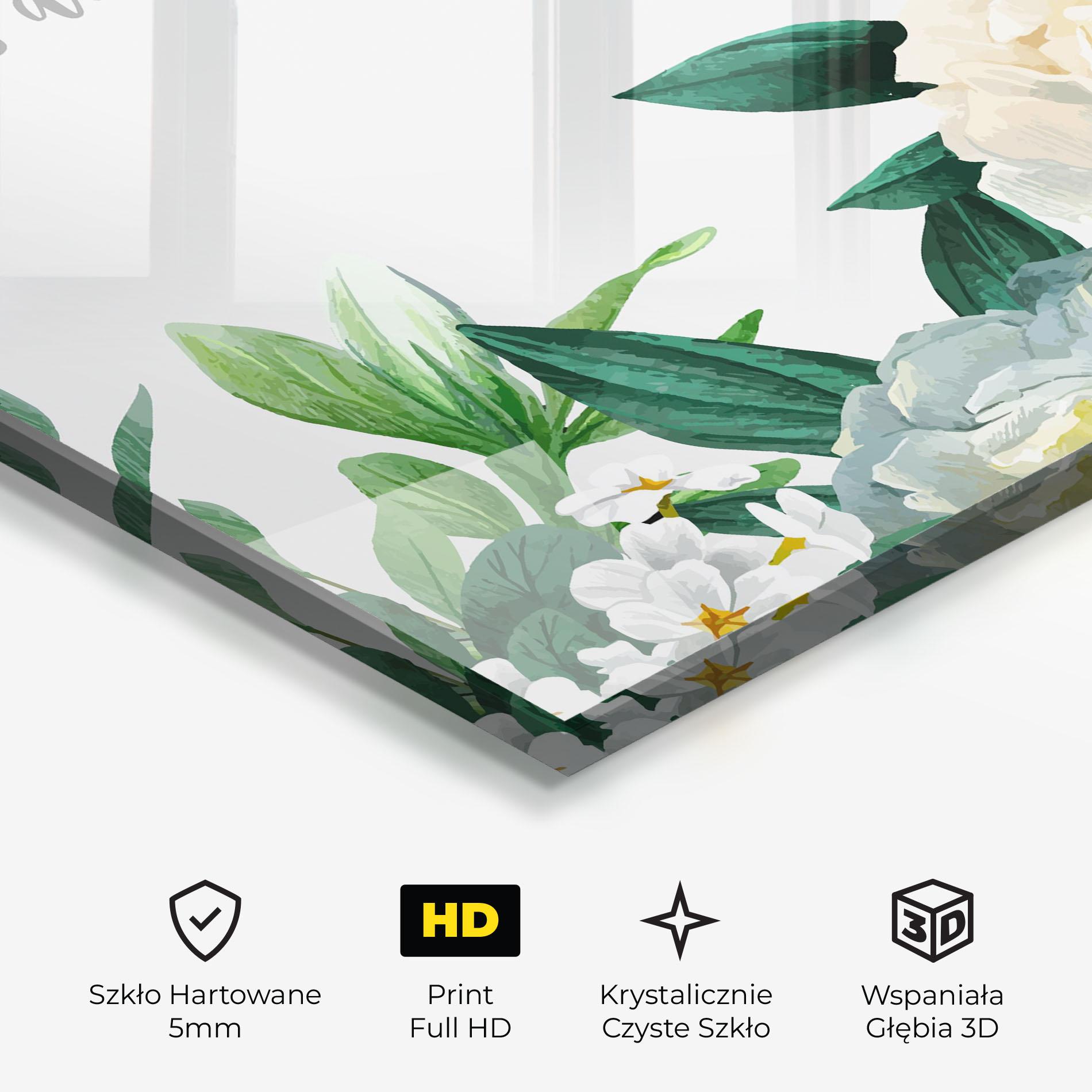 Obraz na Szkle Green Rose Love mockup 3