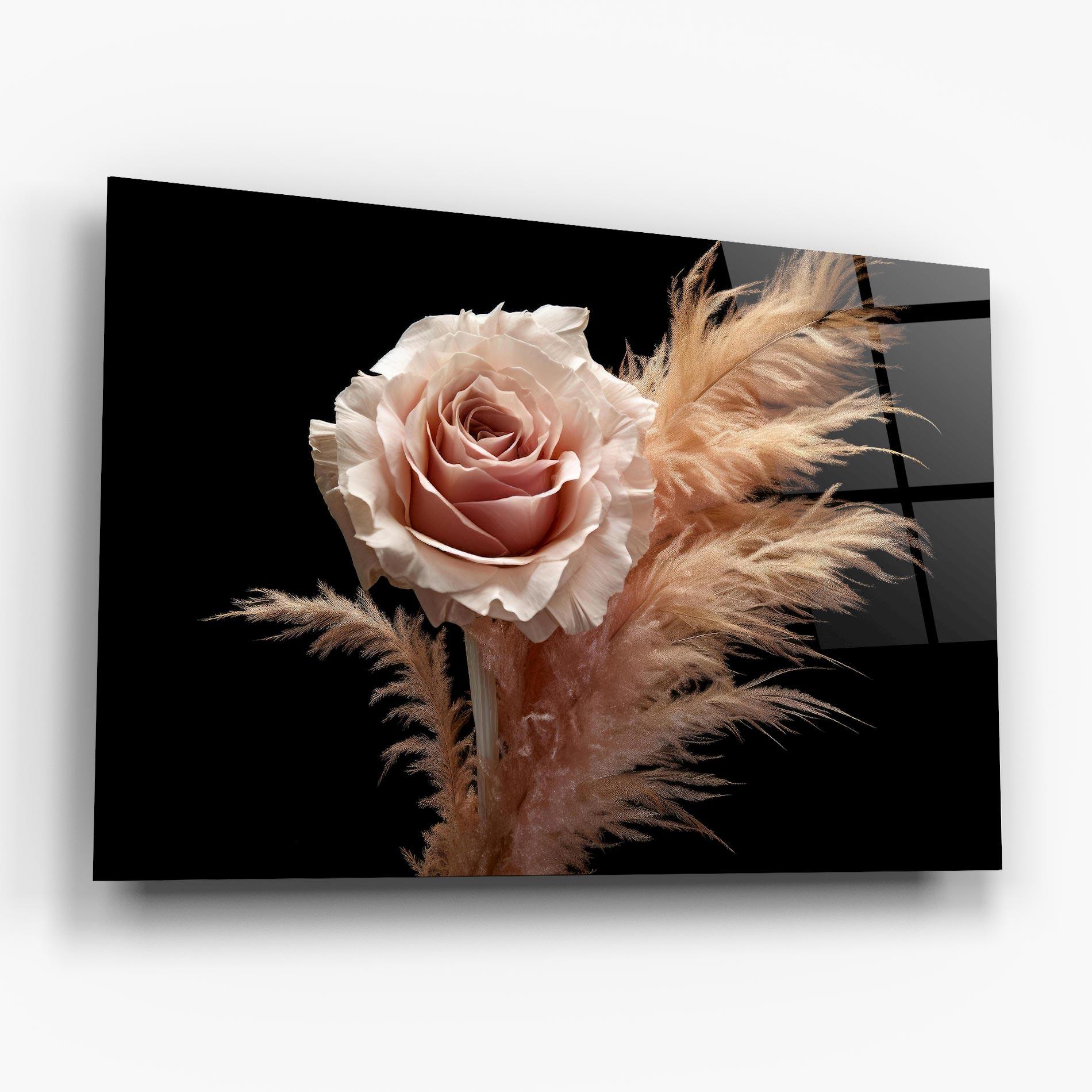 Obraz na Szkle Light Pink Rose mockup 6