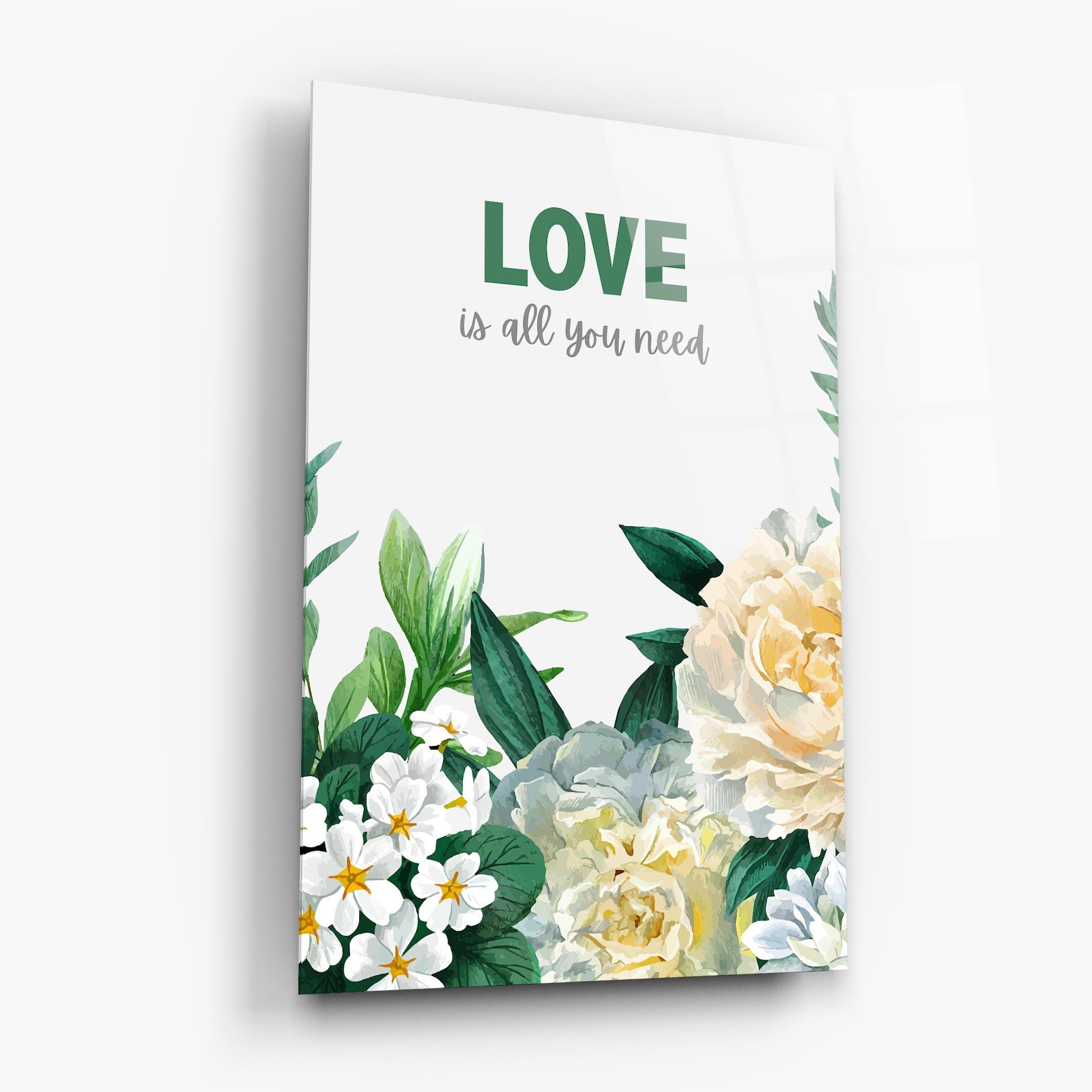 Obraz na Szkle Green Rose Love mockup 6