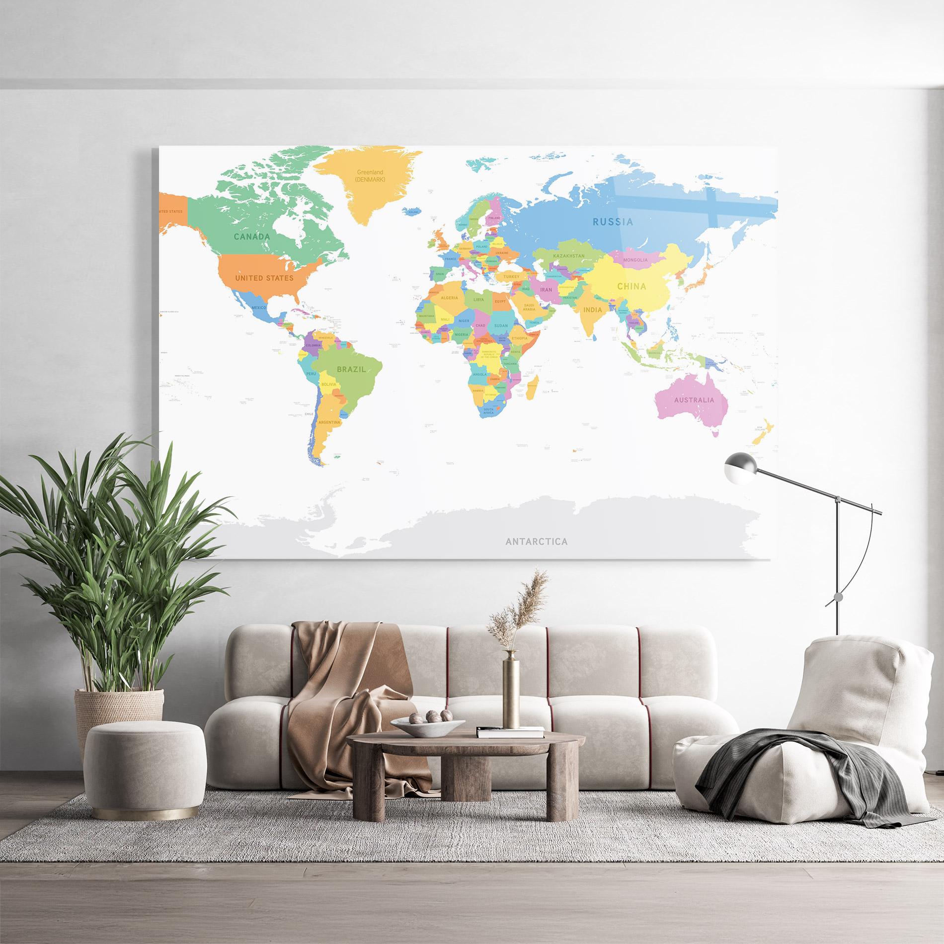 Obraz na Szkle World Map mockup 9