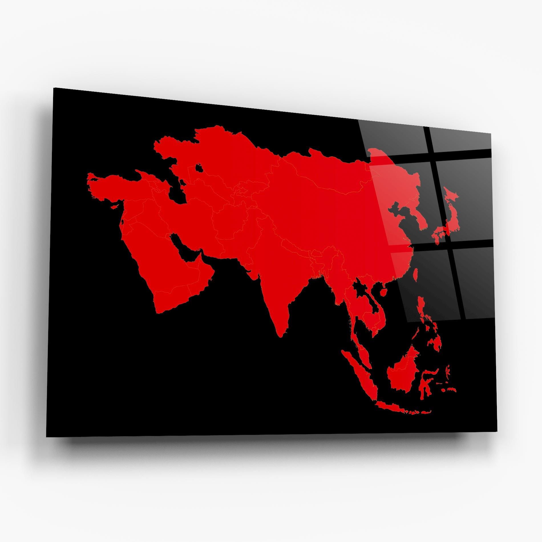 Obraz na Szkle Asia Map mockup 6