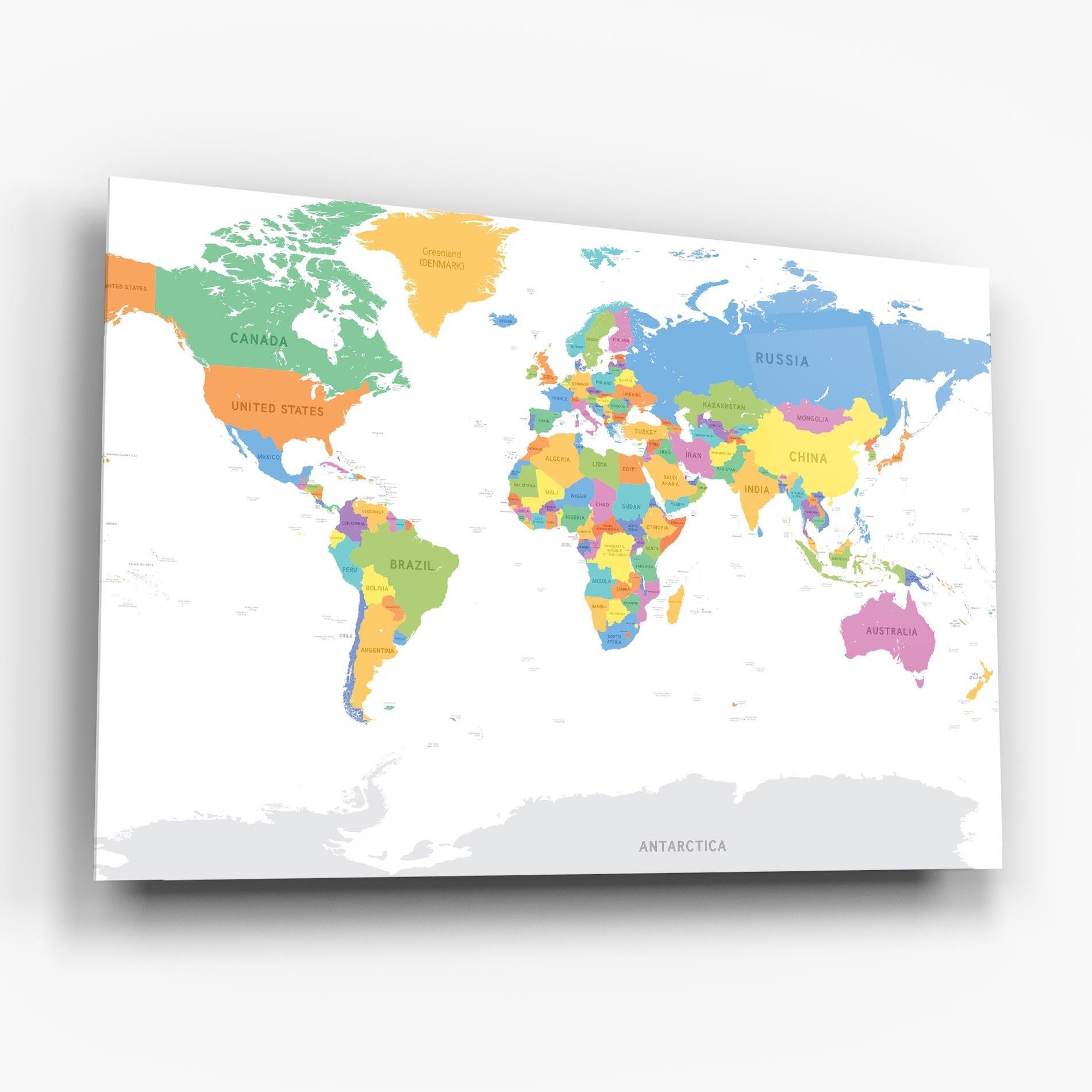 Obraz na Szkle World Map mockup 6
