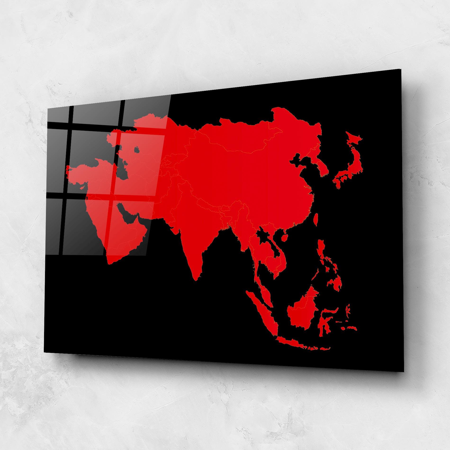 Obraz na Szkle Asia Map mockup 1