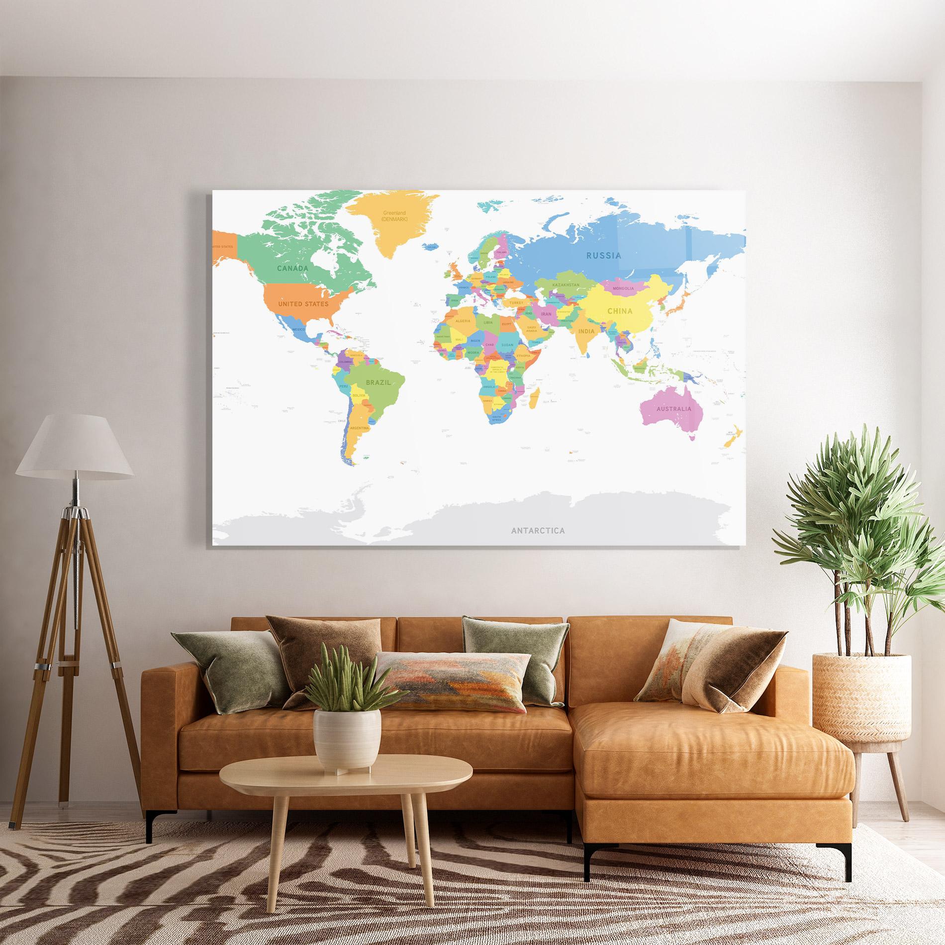 Obraz na Szkle World Map mockup 7