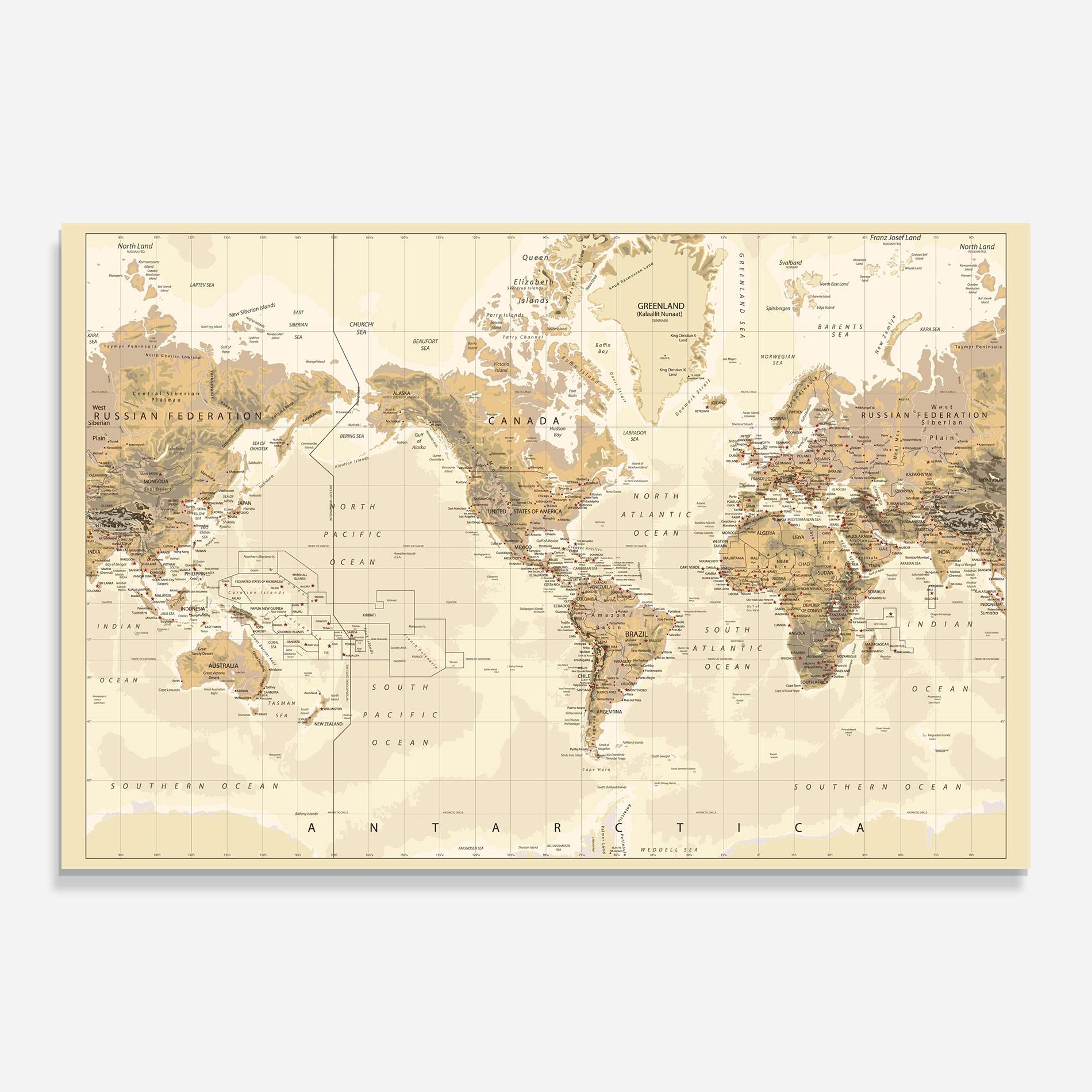 Obraz na Szkle Old Canada Map mockup 0
