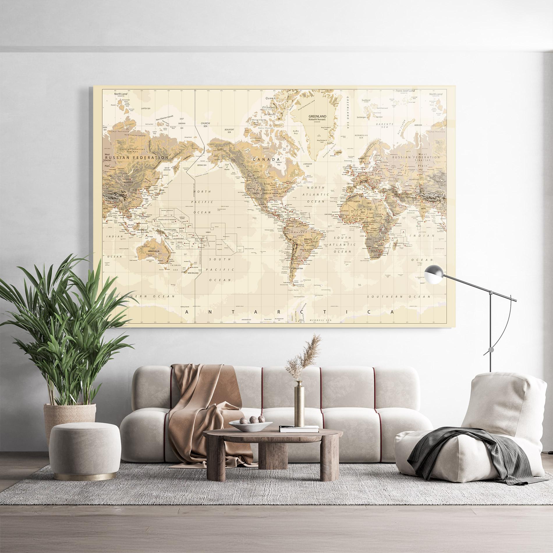 Obraz na Szkle Old Canada Map mockup 9