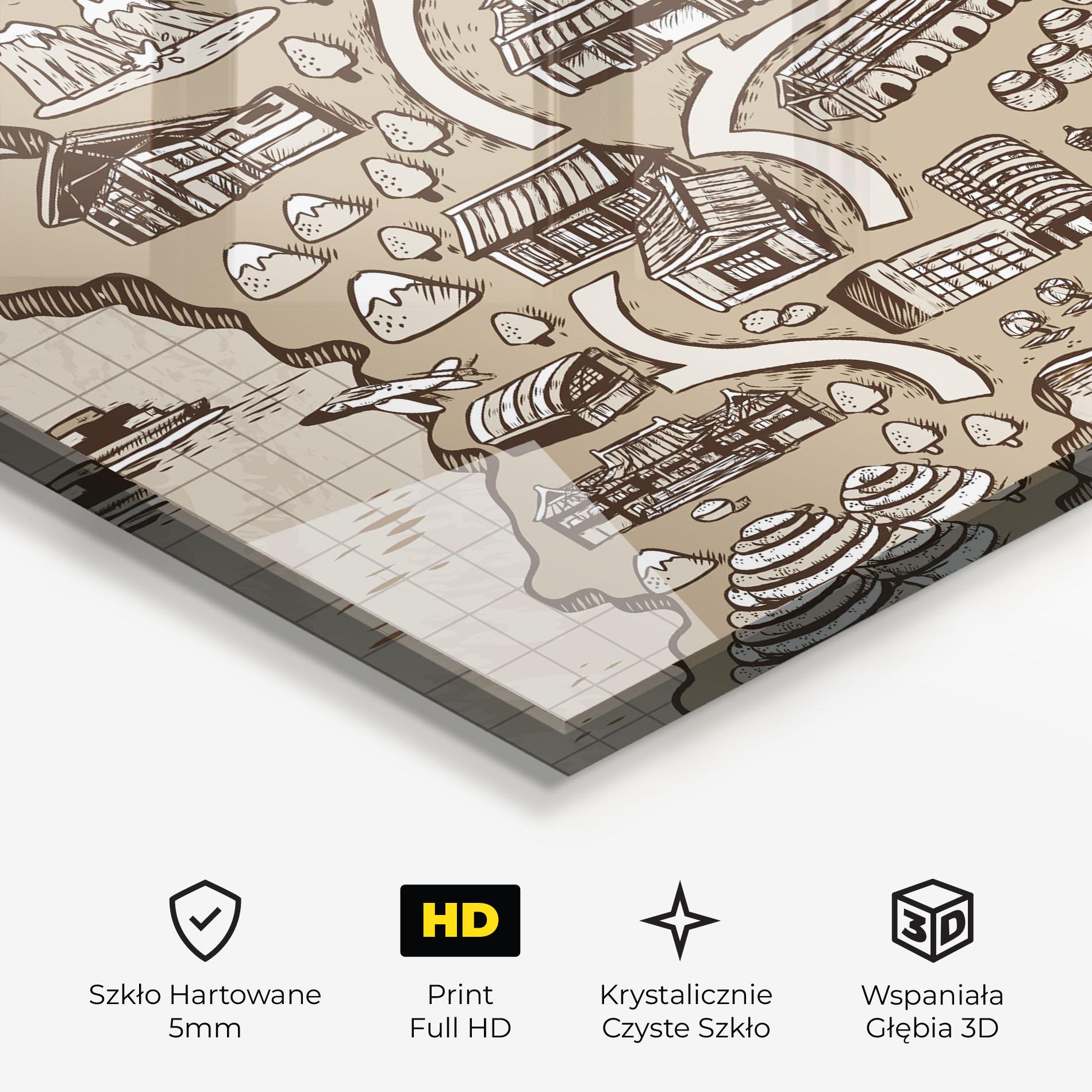 Obraz na Szkle Old Korea Map mockup 3