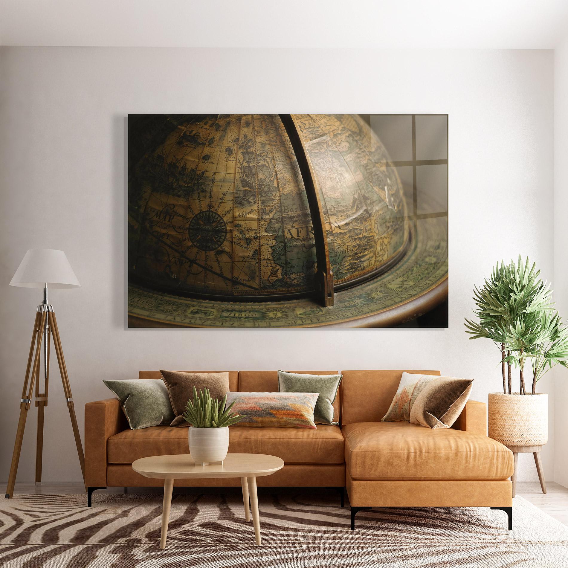 Obraz na Szkle Globe Map mockup 7