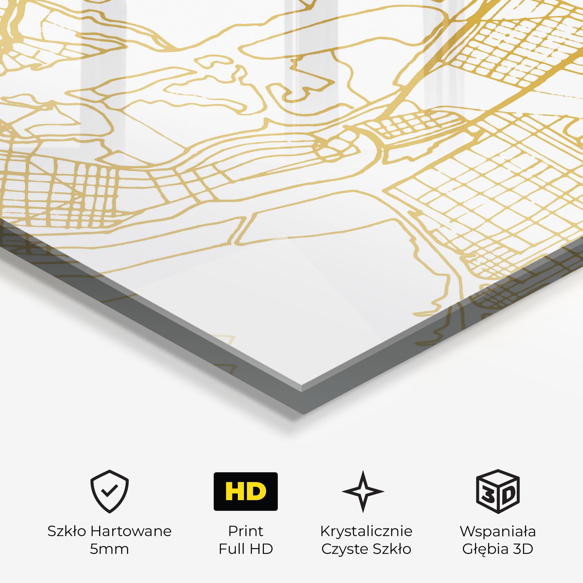 Obraz na Szkle Abu Dhabi Map mockup 3