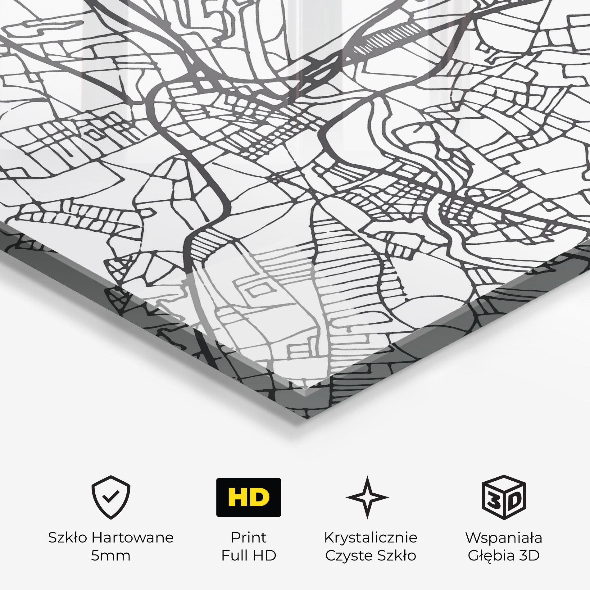 Obraz na Szkle Belfast Map mockup 3