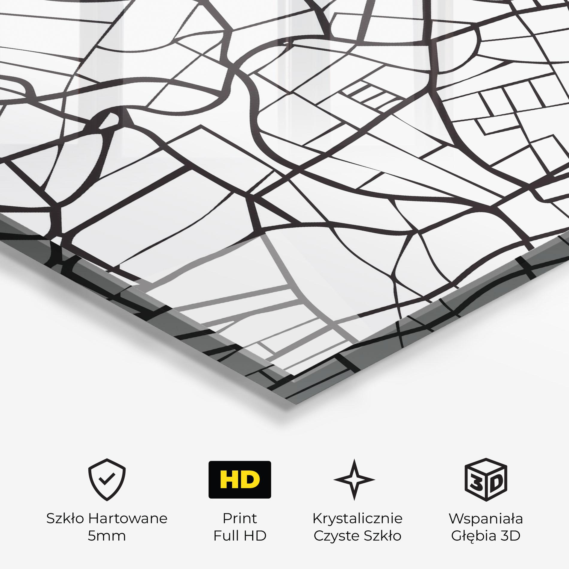 Obraz na Szkle Berlin Map mockup 3