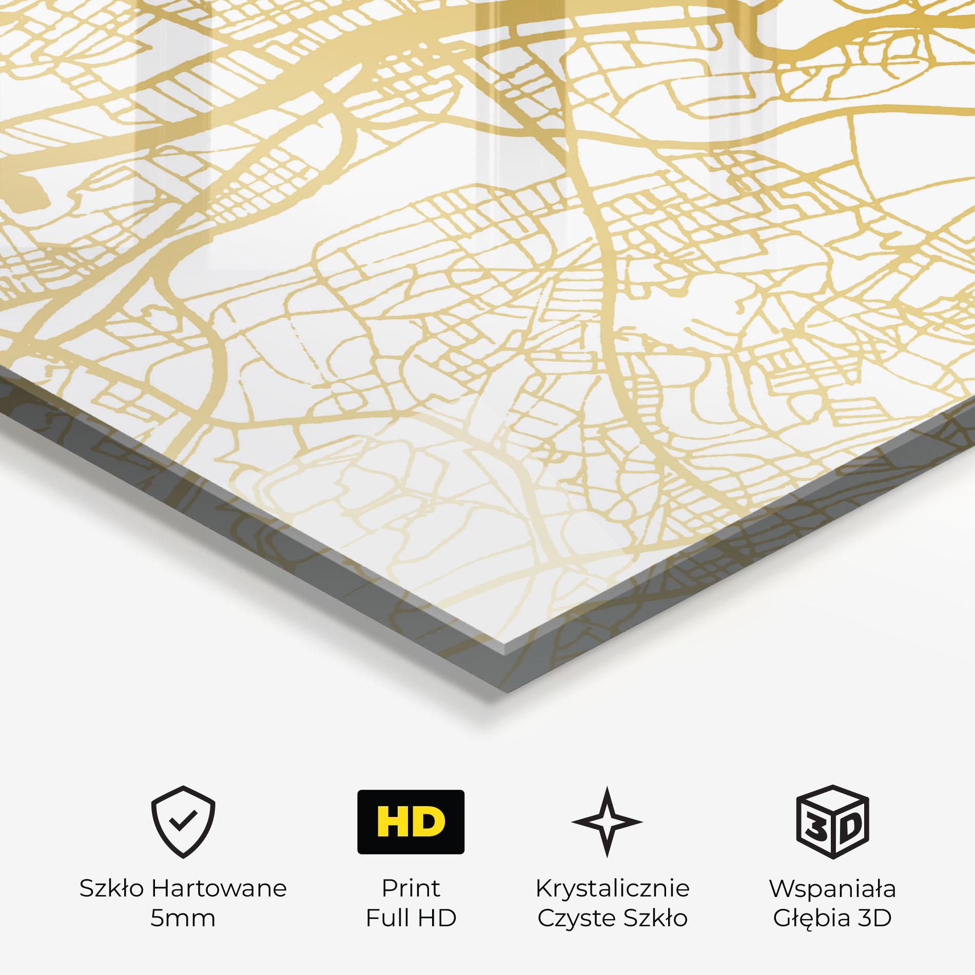 Obraz na Szkle Glasgow Gold Map mockup 3