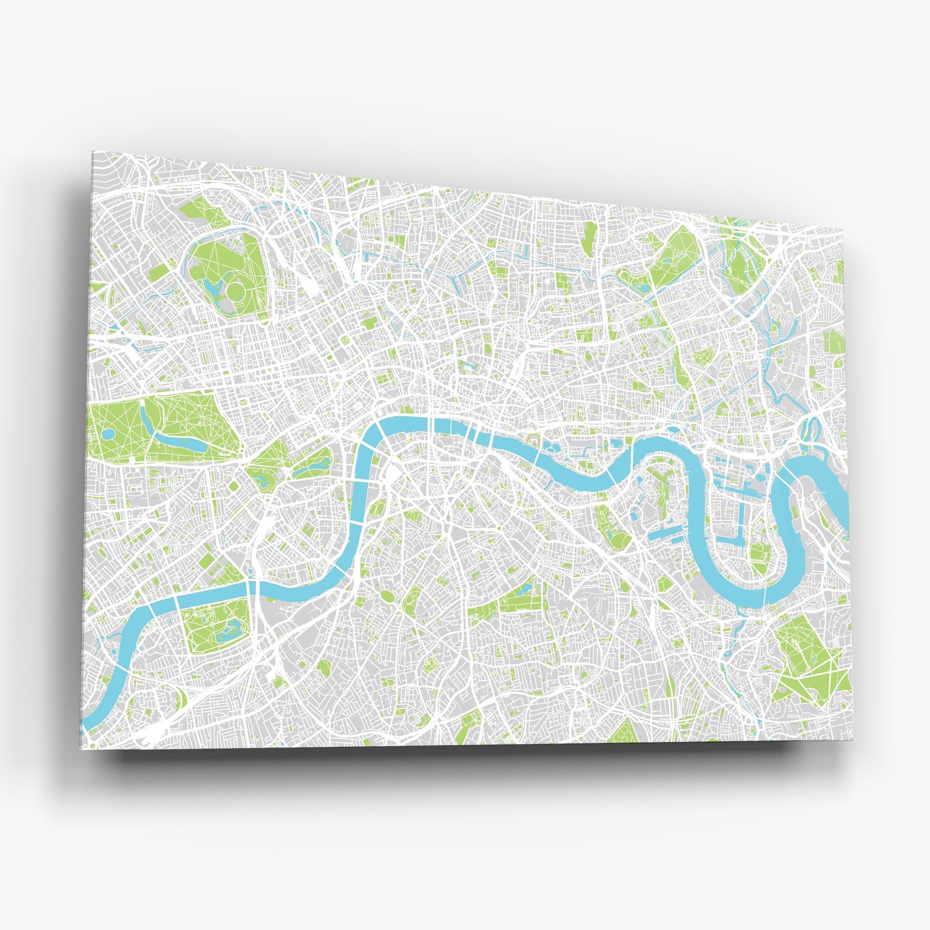 Obraz na Szkle City Color Map mockup 6