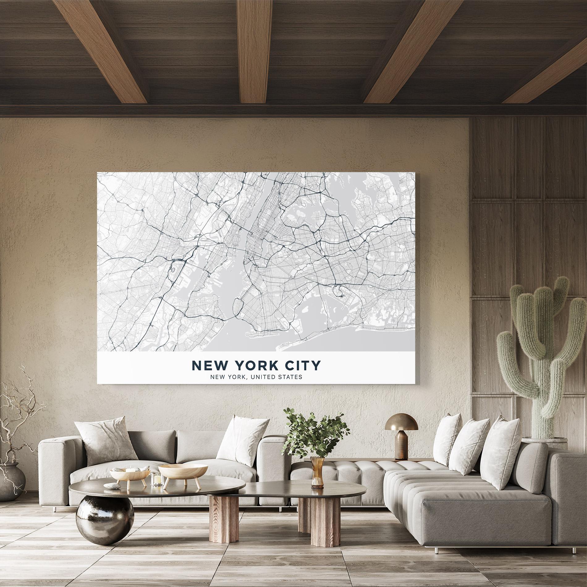 Obraz na Szkle New York Map mockup 8