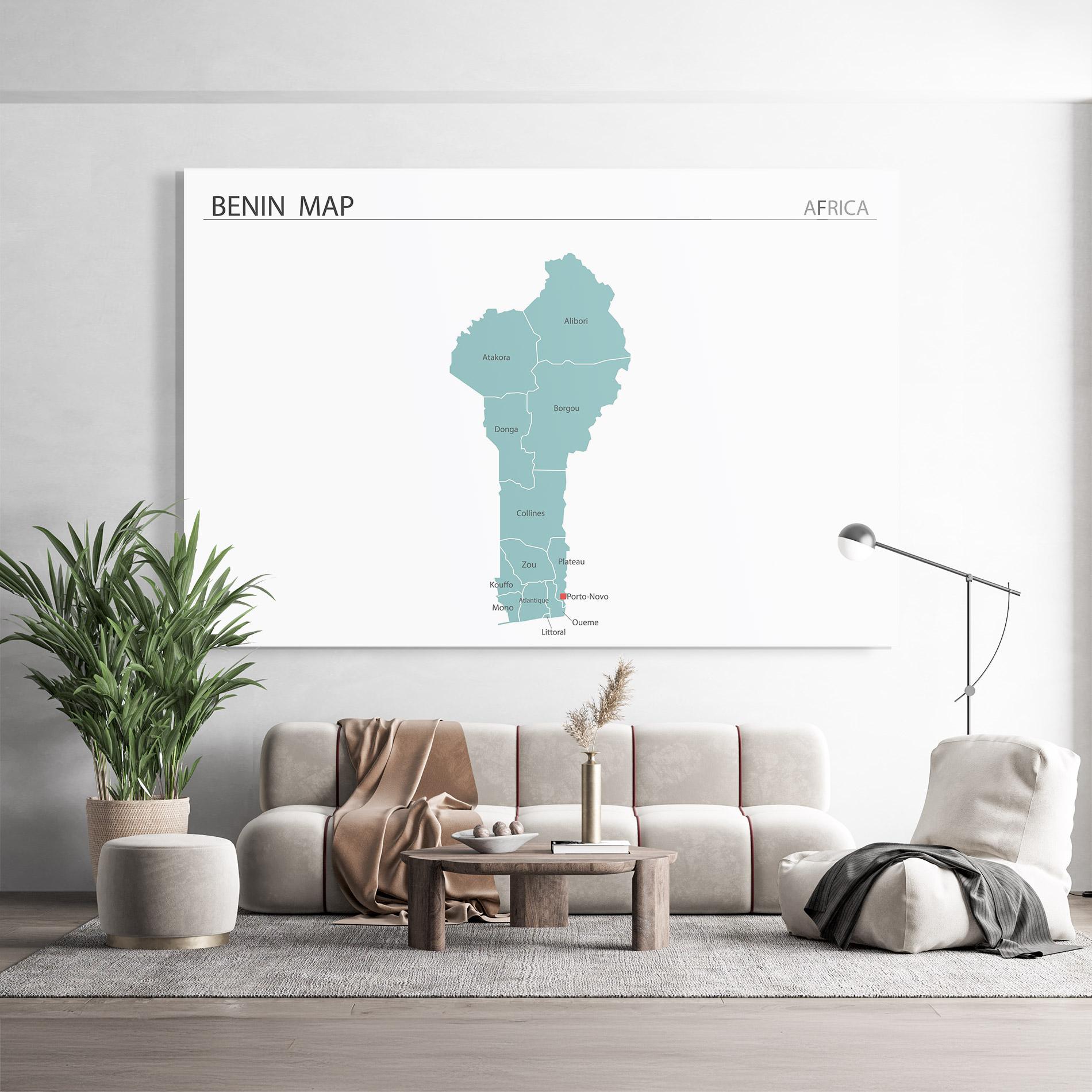 Obraz na Szkle Benin Map mockup 9