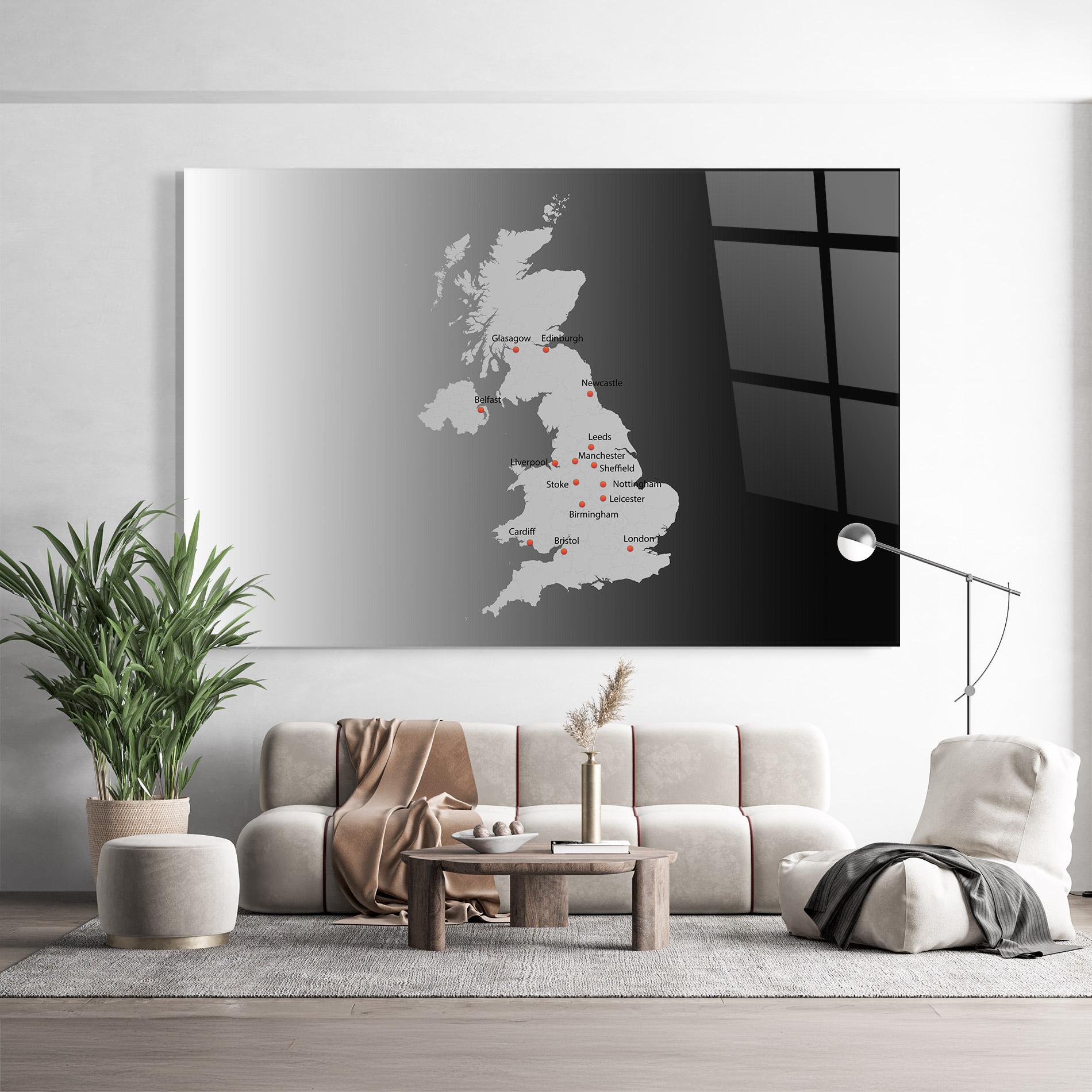 Obraz na Szkle Uk Map mockup 9